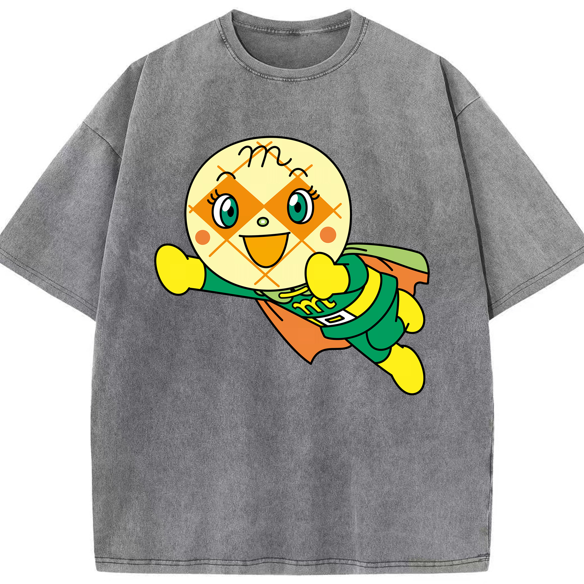 （画像用） アンパンマン Anpanman 綿100% ヴィンテージ風 半袖Tシャツ（フロントプリント）