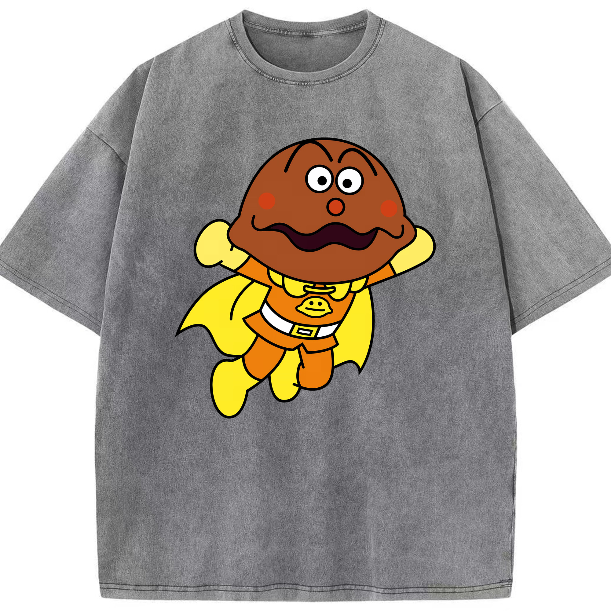 （画像用） アンパンマン Anpanman 綿100% ヴィンテージ風 半袖Tシャツ（フロントプリント）
