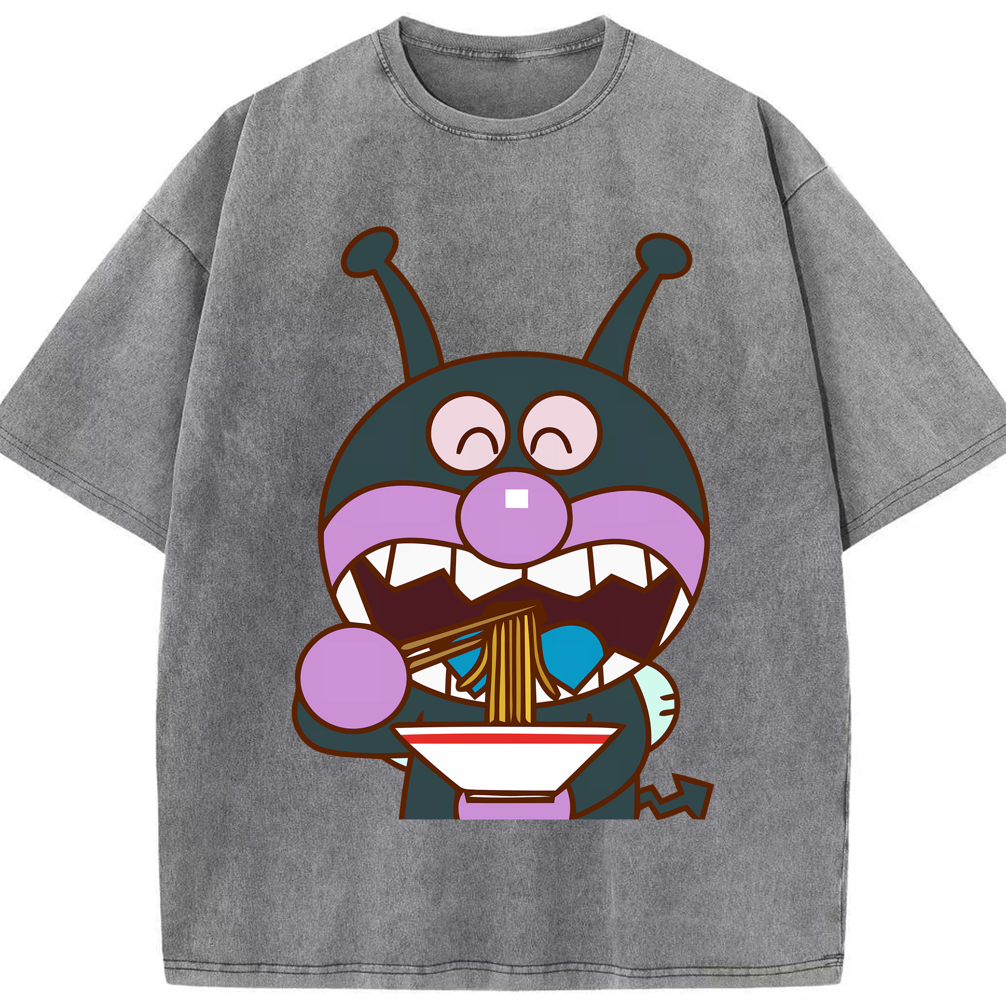 （画像用） アンパンマン Anpanman 綿100% ヴィンテージ風 半袖Tシャツ（フロントプリント）