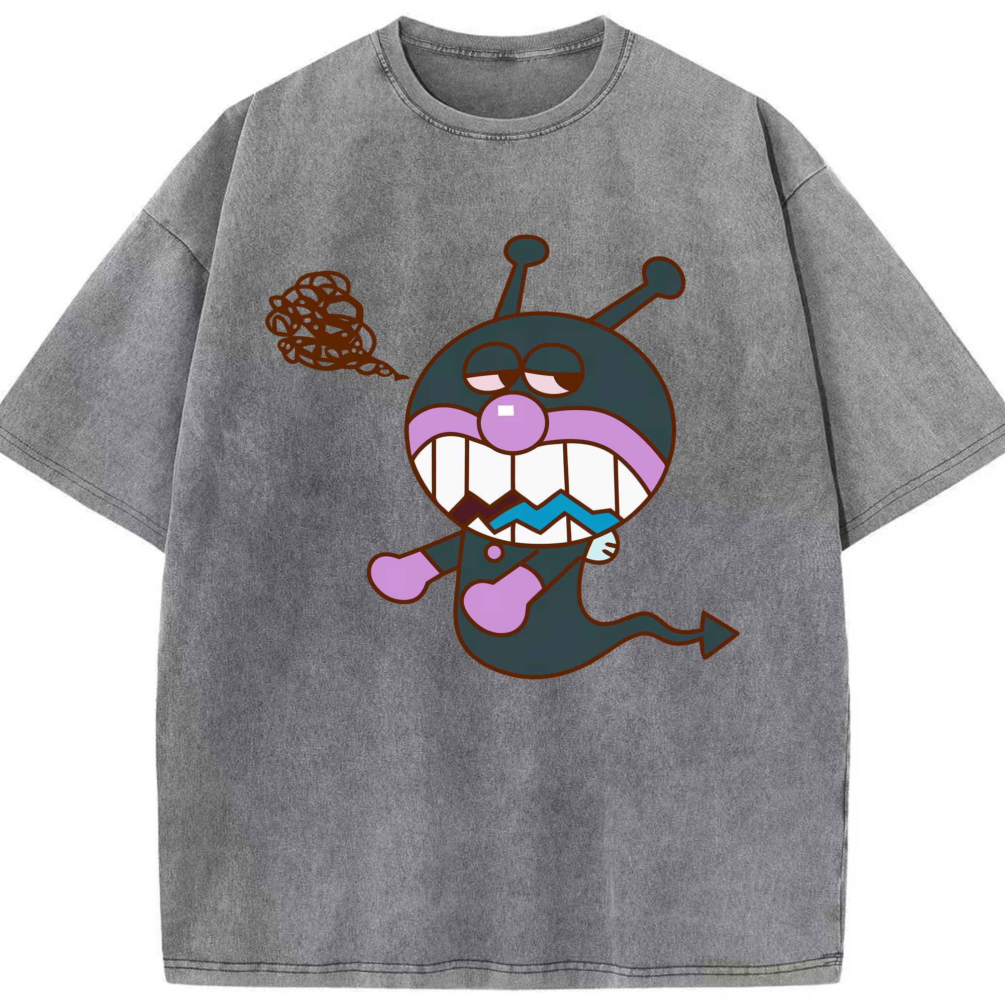 （画像用） アンパンマン Anpanman 綿100% ヴィンテージ風 半袖Tシャツ（フロントプリント）