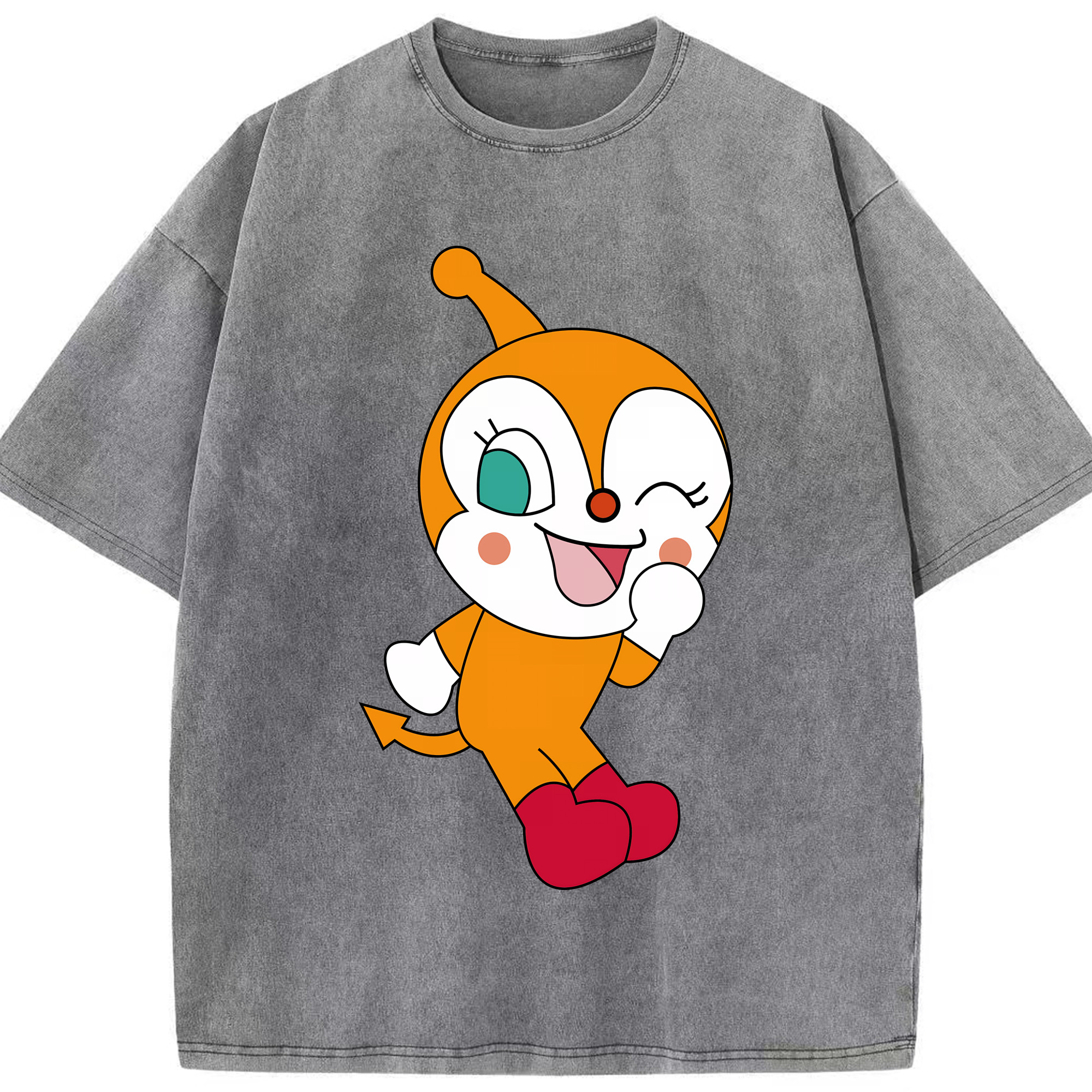 （画像用） アンパンマン Anpanman 綿100% ヴィンテージ風 半袖Tシャツ（フロントプリント）
