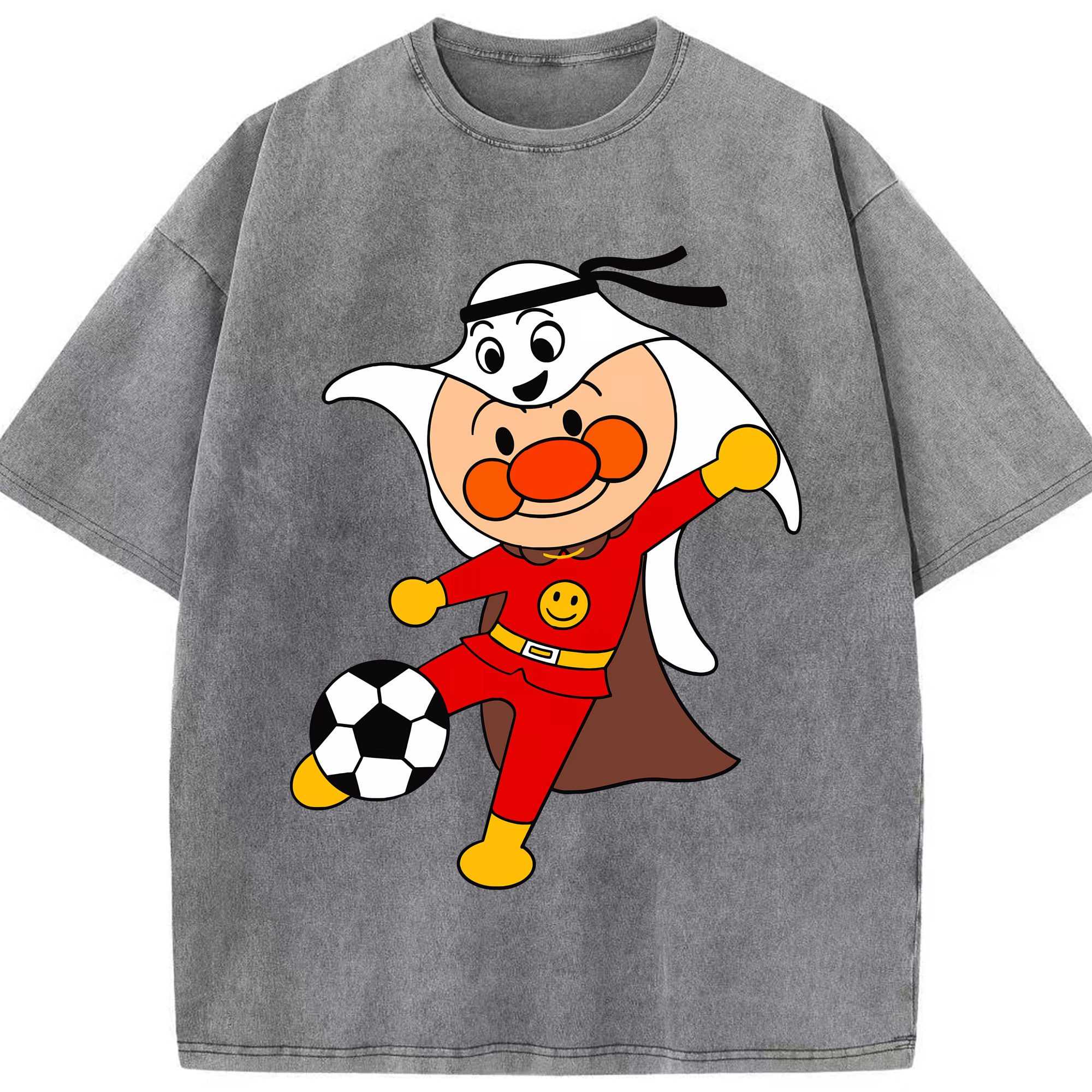 （画像用） アンパンマン Anpanman 綿100% ヴィンテージ風 半袖Tシャツ（フロントプリント）