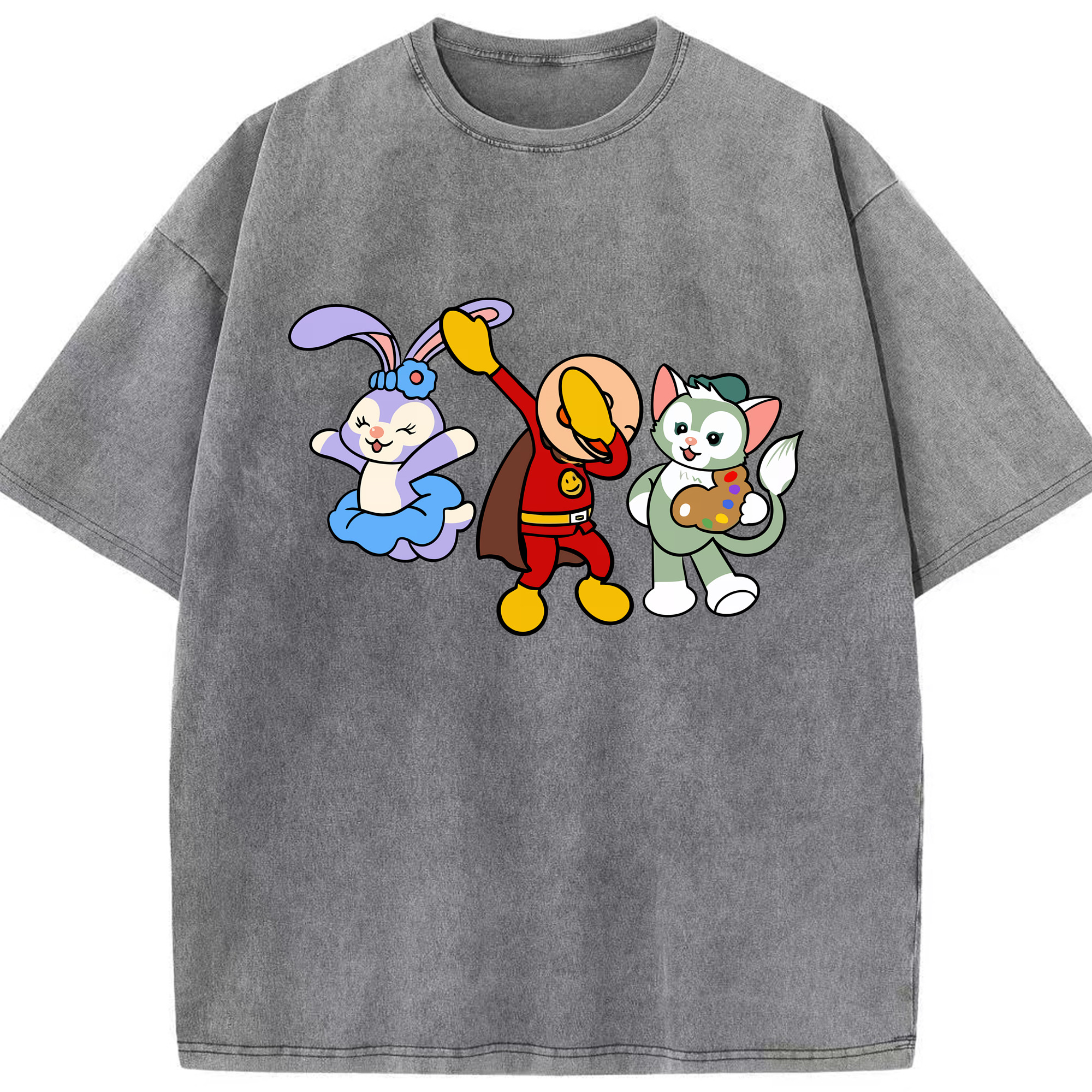 （画像用） アンパンマン Anpanman 綿100% ヴィンテージ風 半袖Tシャツ（フロントプリント）