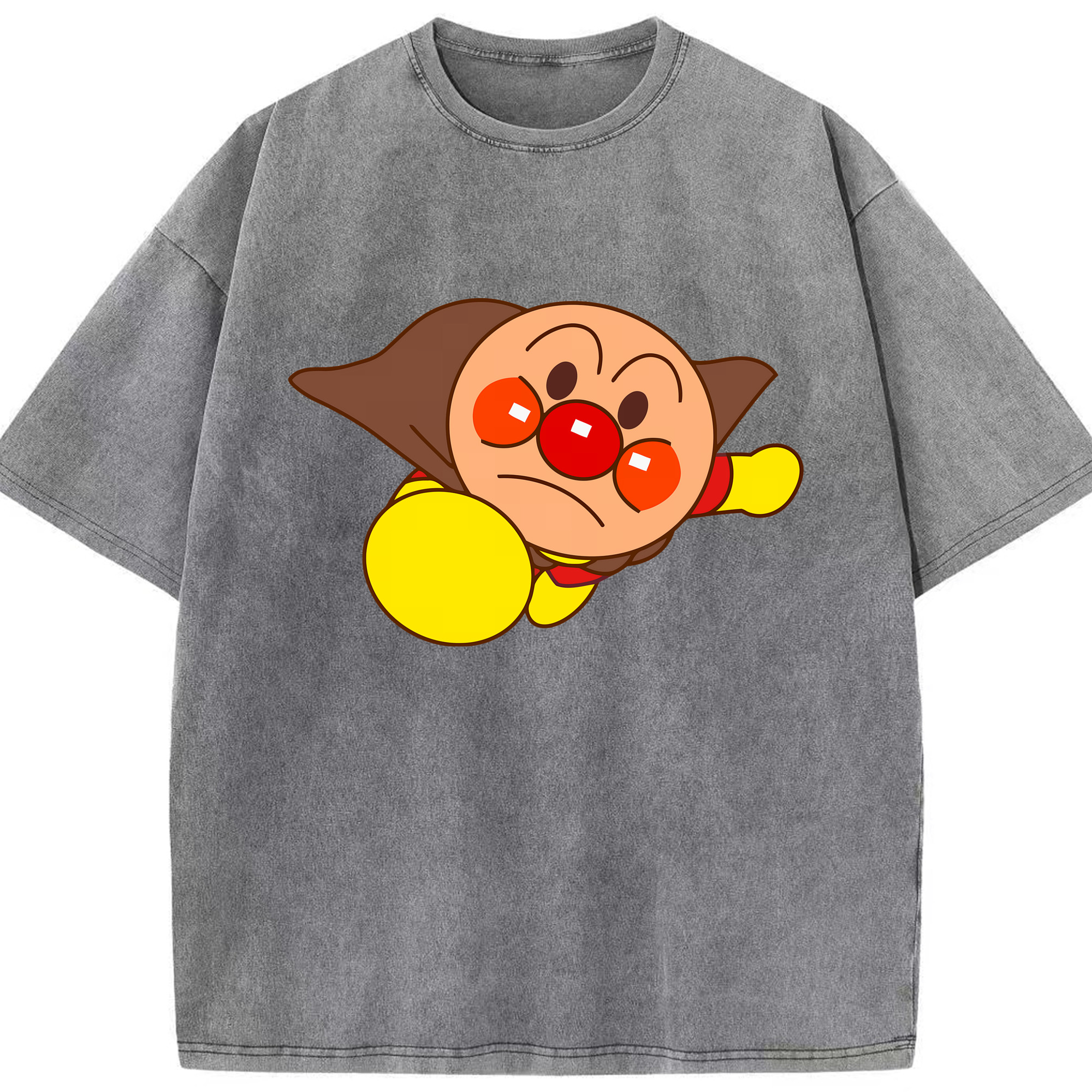 （画像用） アンパンマン Anpanman 綿100% ヴィンテージ風 半袖Tシャツ（フロントプリント）