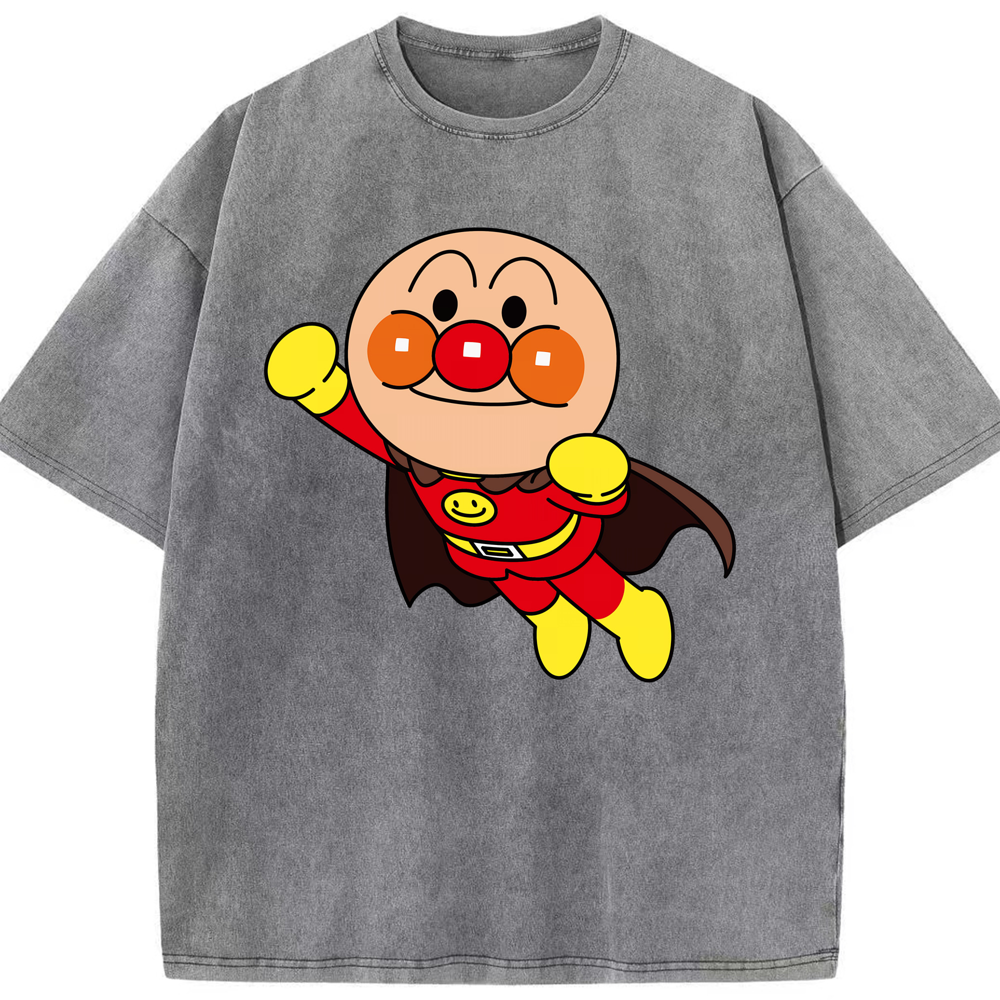 （画像用） アンパンマン Anpanman 綿100% ヴィンテージ風 半袖Tシャツ（フロントプリント）