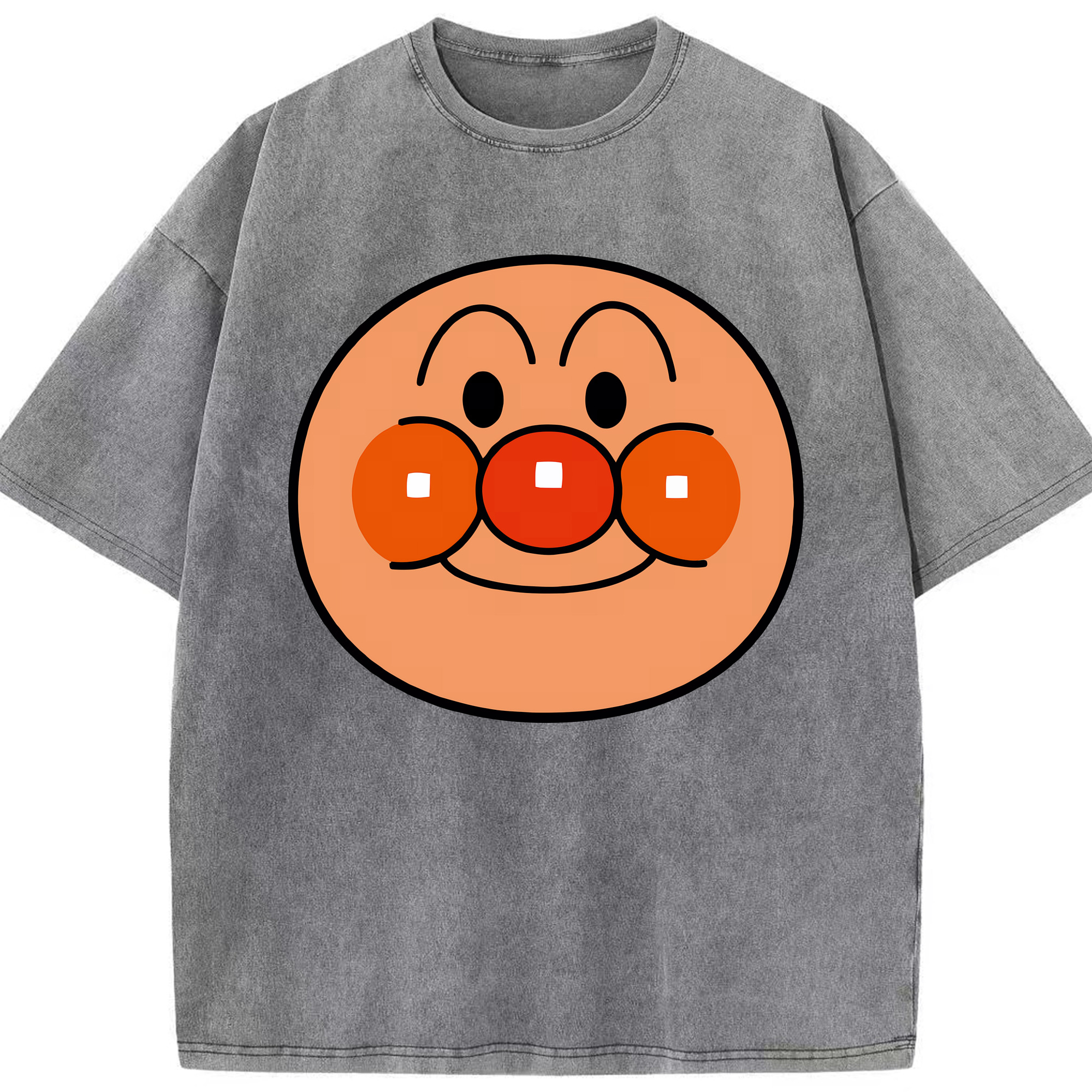 （画像用） アンパンマン Anpanman 綿100% ヴィンテージ風 半袖Tシャツ（フロントプリント）