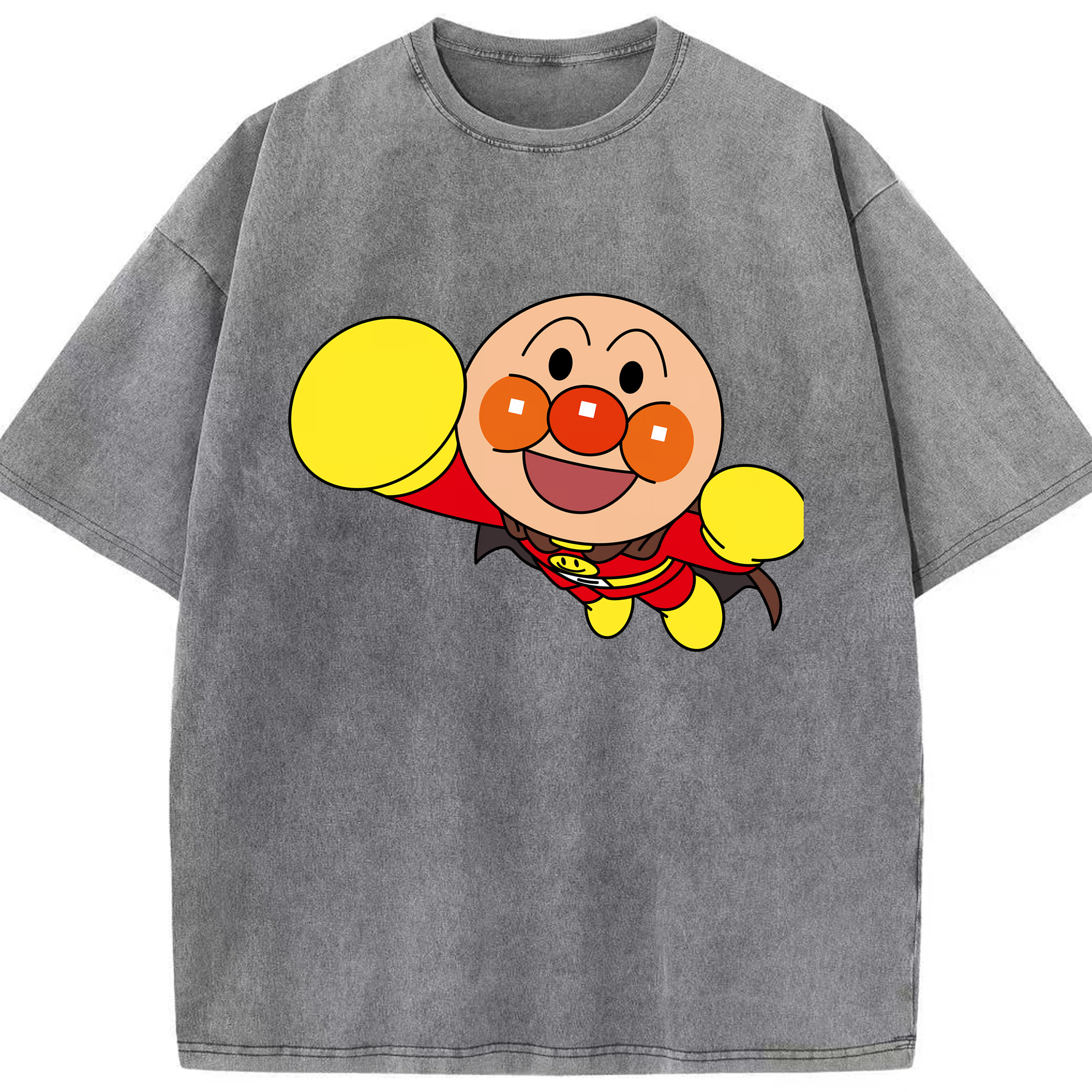 （画像用） アンパンマン Anpanman 綿100% ヴィンテージ風 半袖Tシャツ（フロントプリント）