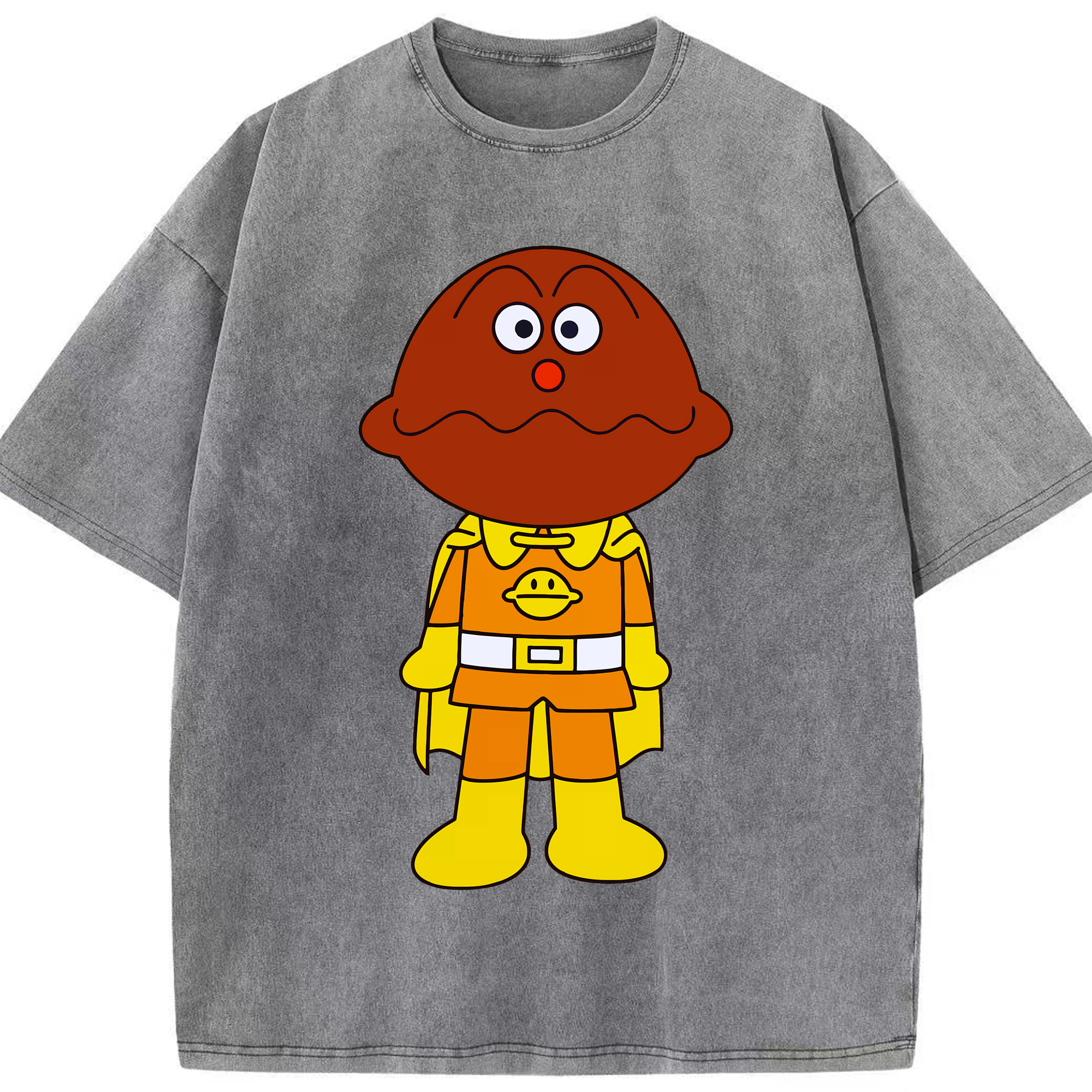 （画像用） アンパンマン Anpanman 綿100% ヴィンテージ風 半袖Tシャツ（フロントプリント）