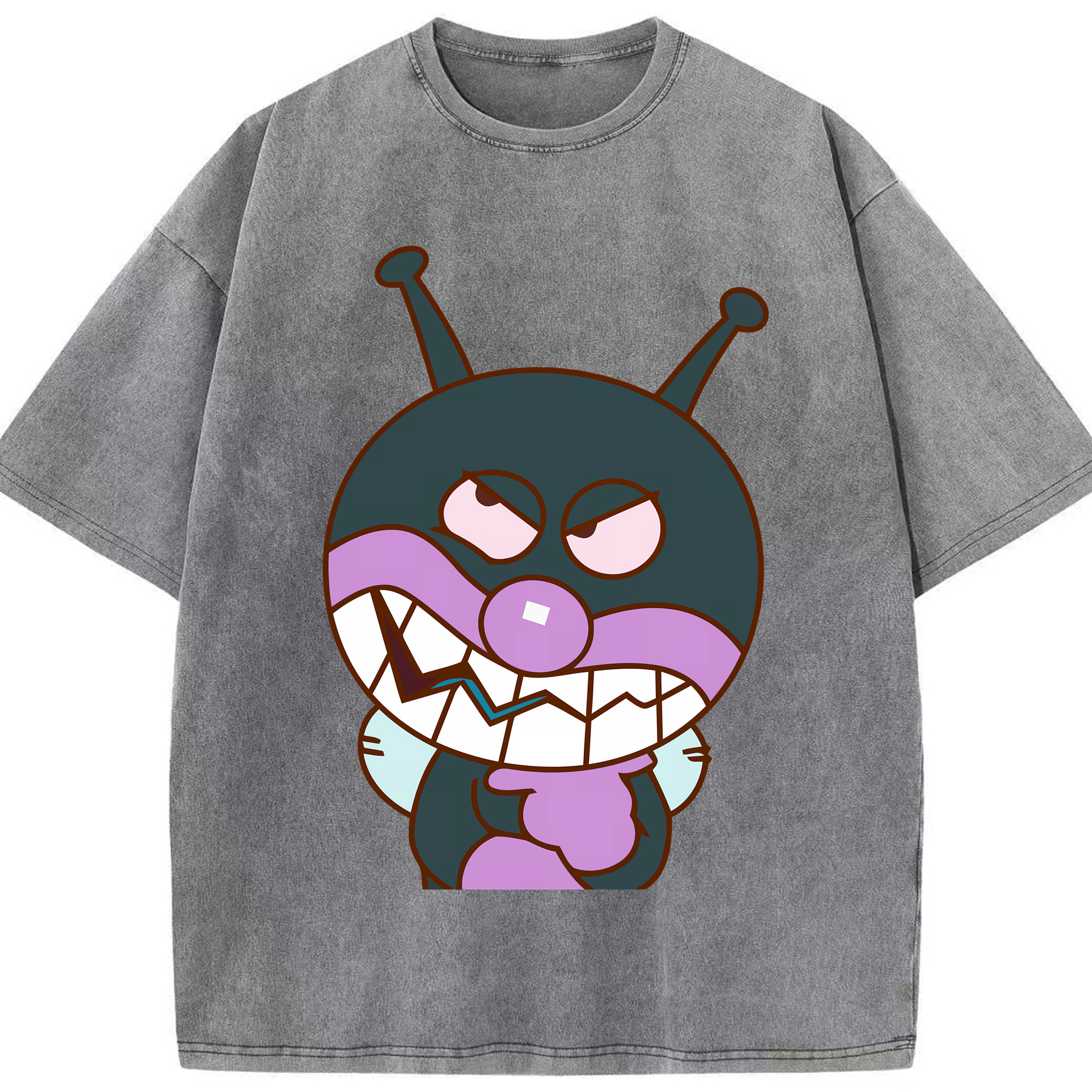 （画像用） アンパンマン Anpanman 綿100% ヴィンテージ風 半袖Tシャツ（フロントプリント）