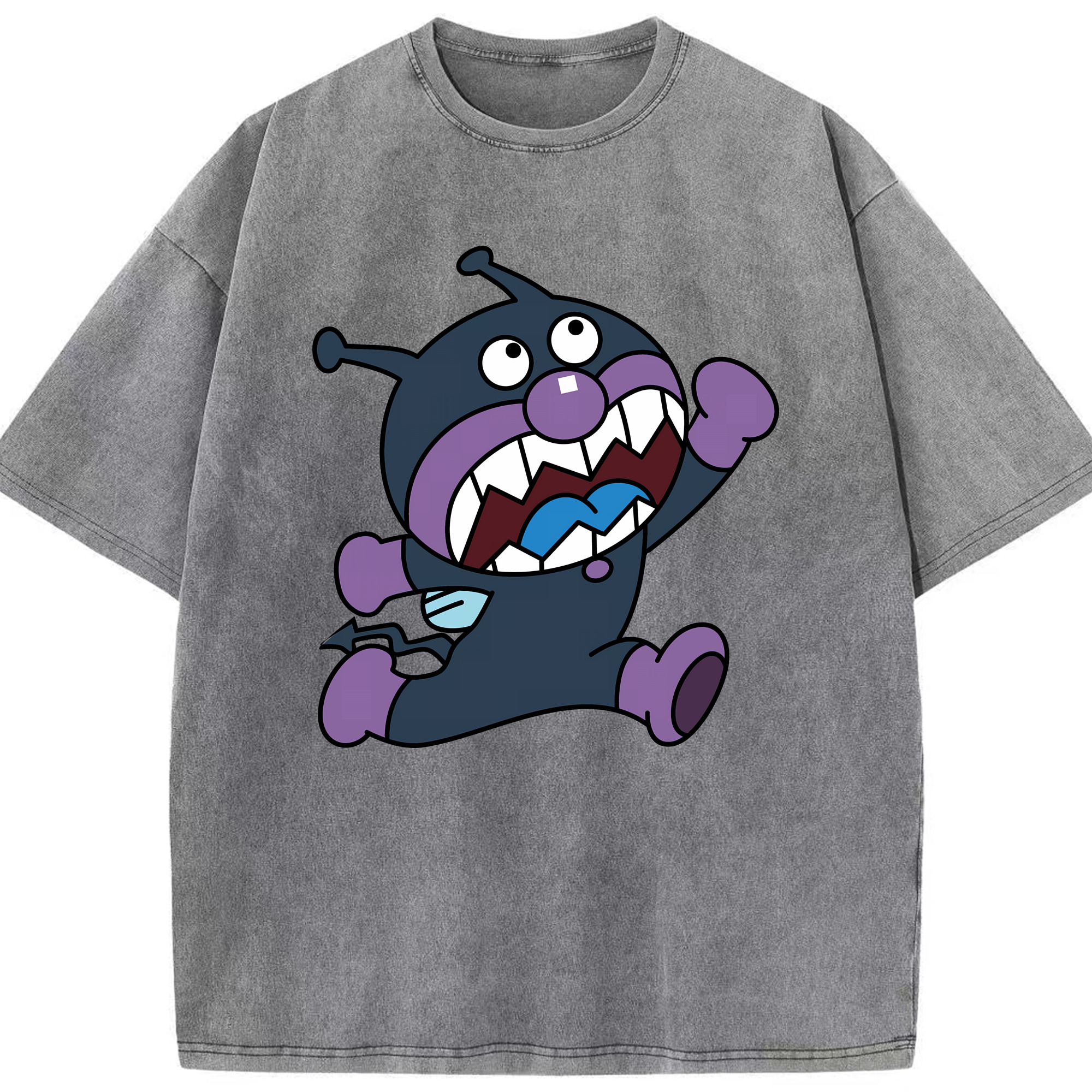 （画像用） アンパンマン Anpanman 綿100% ヴィンテージ風 半袖Tシャツ（フロントプリント）