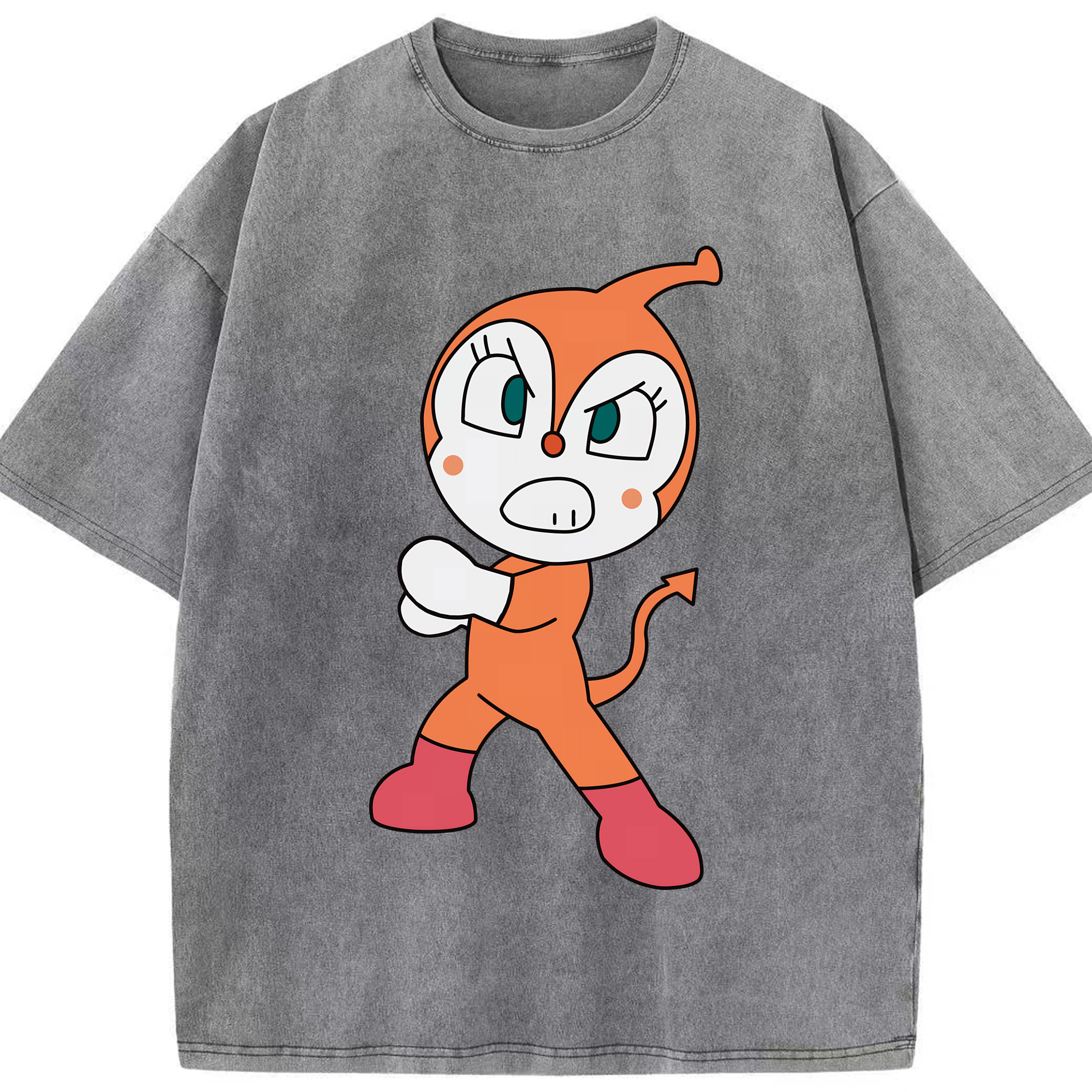 （画像用） アンパンマン Anpanman 綿100% ヴィンテージ風 半袖Tシャツ（フロントプリント）