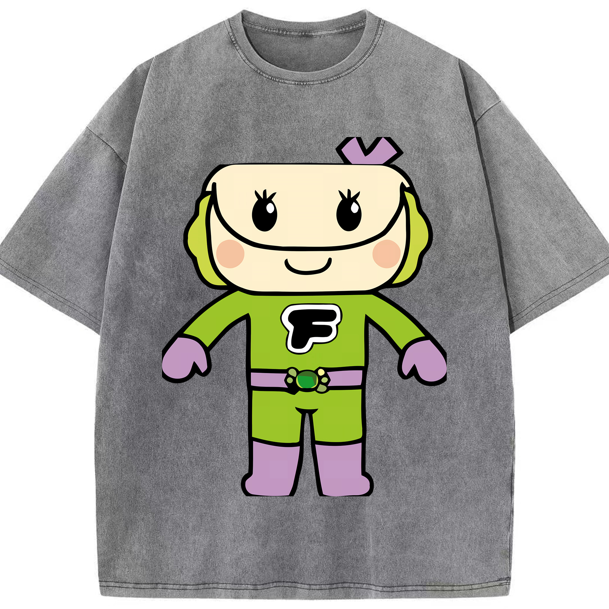 （画像用） アンパンマン Anpanman 綿100% ヴィンテージ風 半袖Tシャツ（フロントプリント）