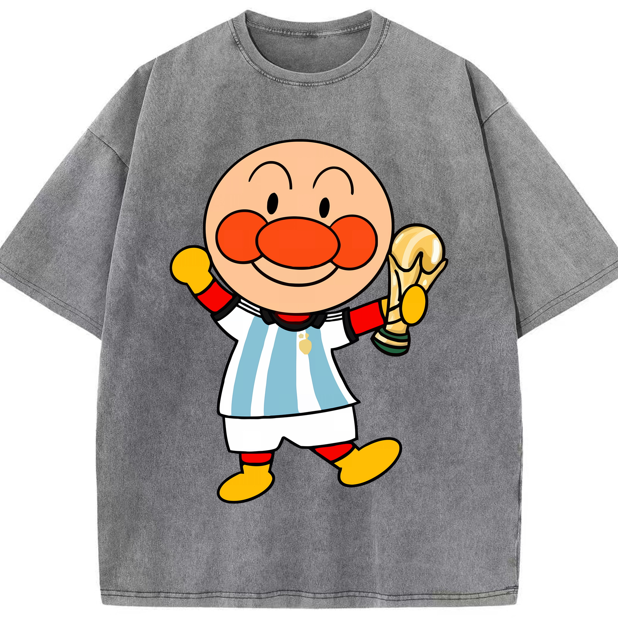 （画像用） アンパンマン Anpanman 綿100% ヴィンテージ風 半袖Tシャツ（フロントプリント）