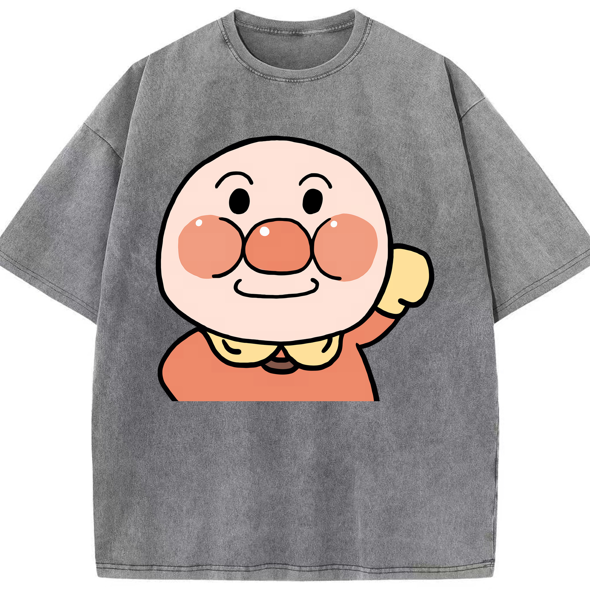 （画像用） アンパンマン Anpanman 綿100% ヴィンテージ風 半袖Tシャツ（フロントプリント）