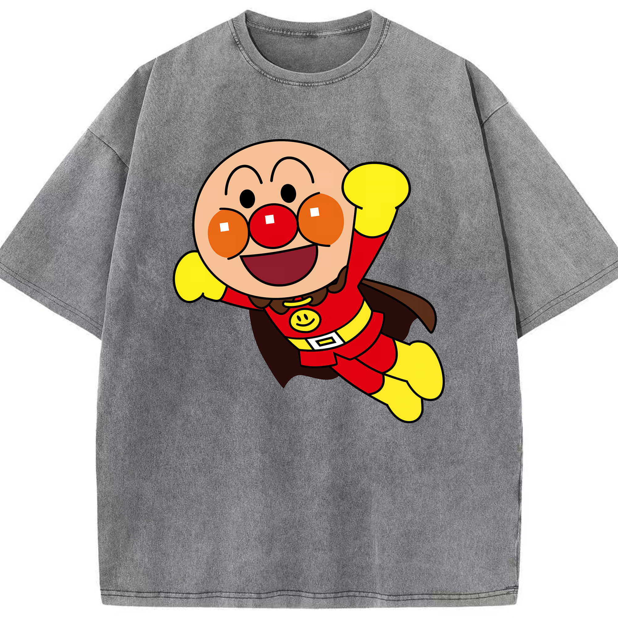 （画像用） アンパンマン Anpanman 綿100% ヴィンテージ風 半袖Tシャツ（フロントプリント）