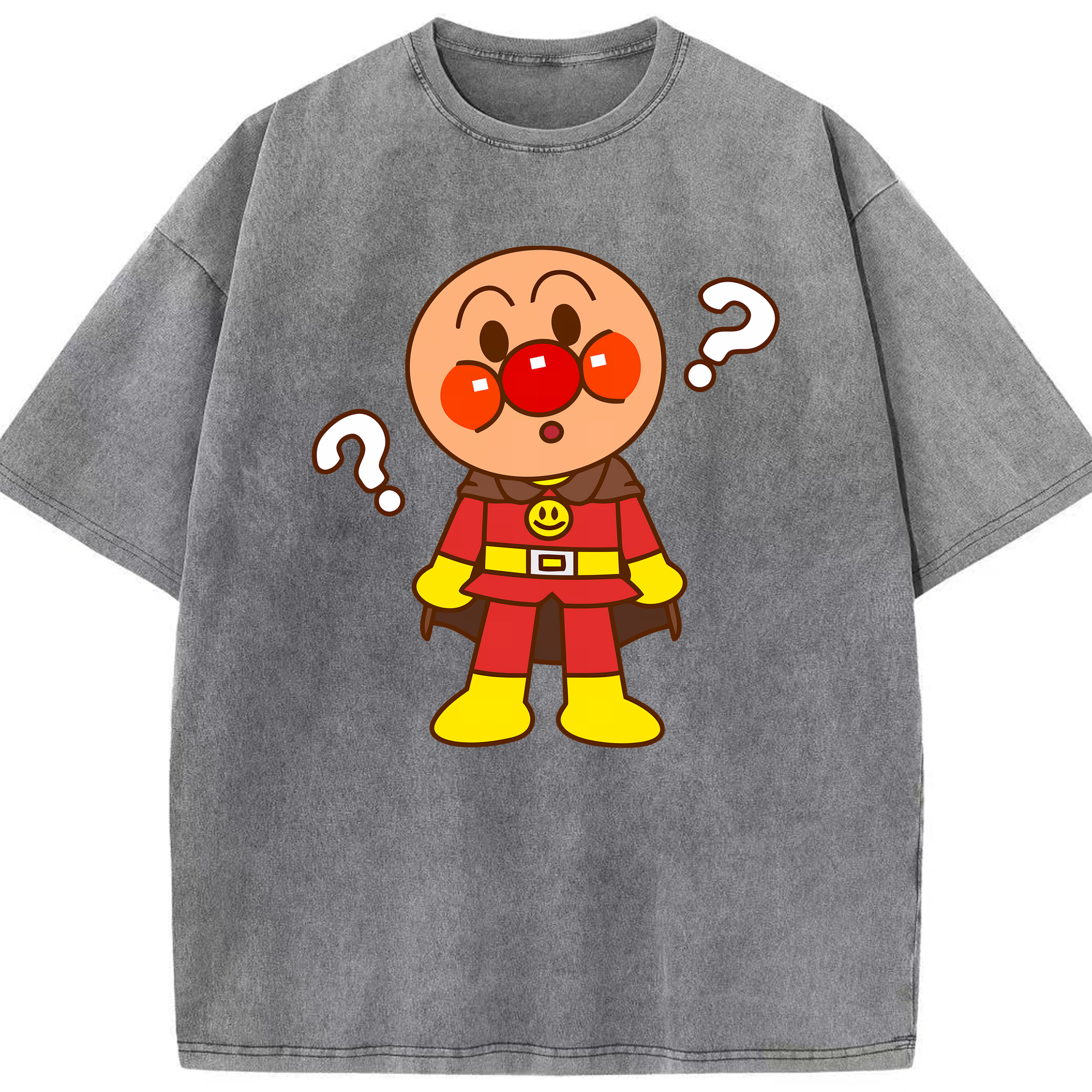 （画像用） アンパンマン Anpanman 綿100% ヴィンテージ風 半袖Tシャツ（フロントプリント）