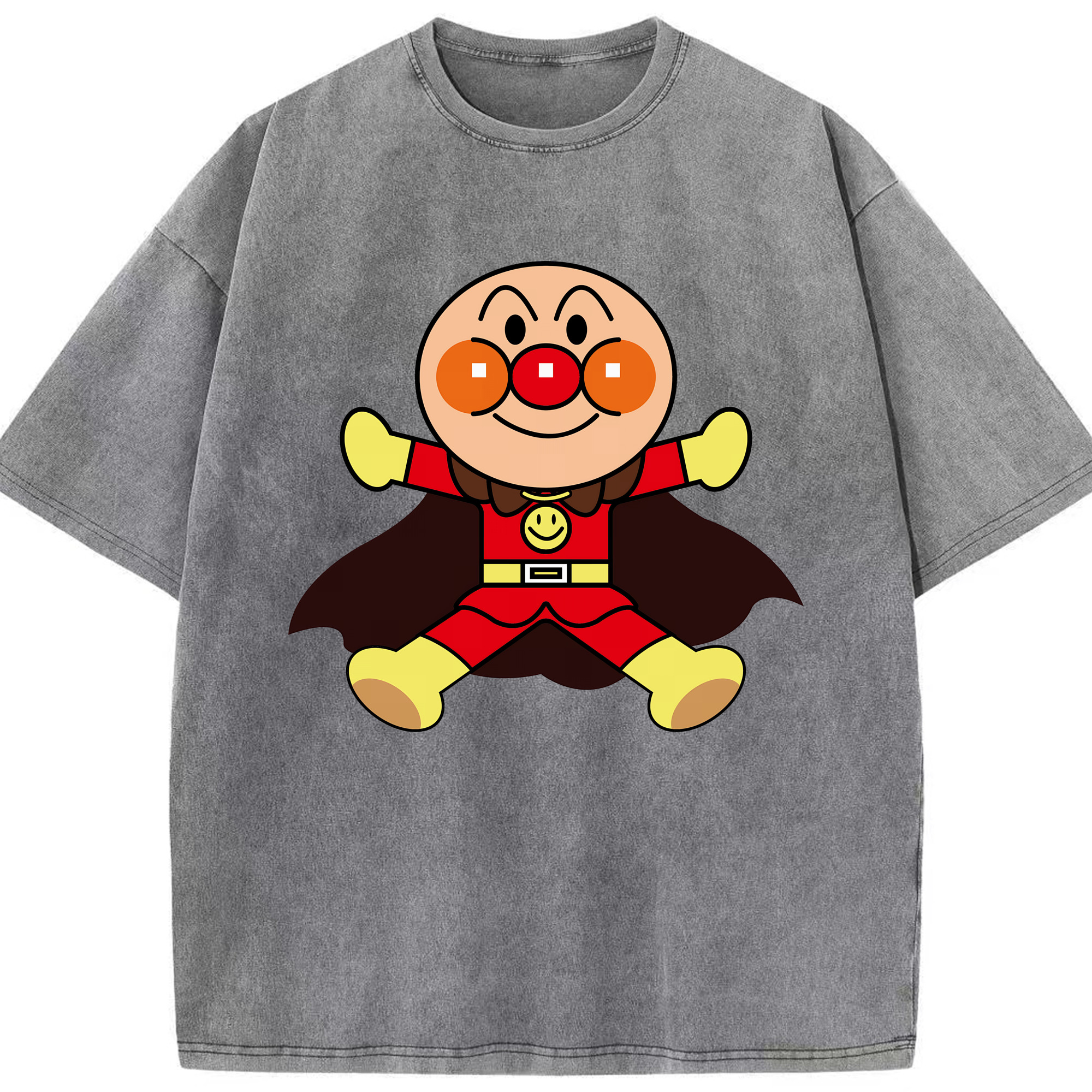 （画像用） アンパンマン Anpanman 綿100% ヴィンテージ風 半袖Tシャツ（フロントプリント）