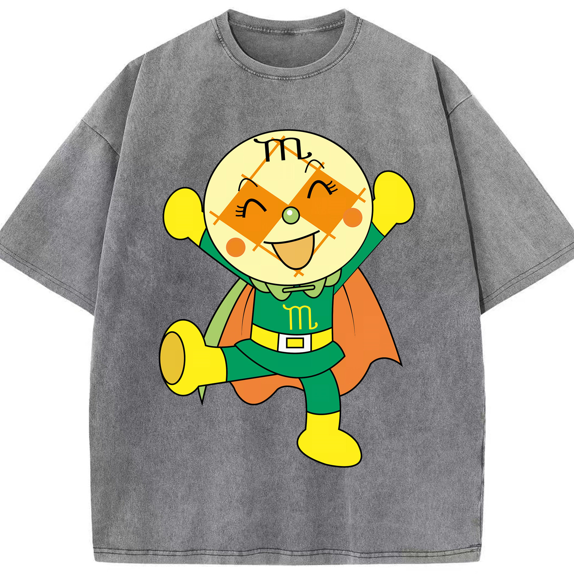 （画像用） アンパンマン Anpanman 綿100% ヴィンテージ風 半袖Tシャツ（フロントプリント）