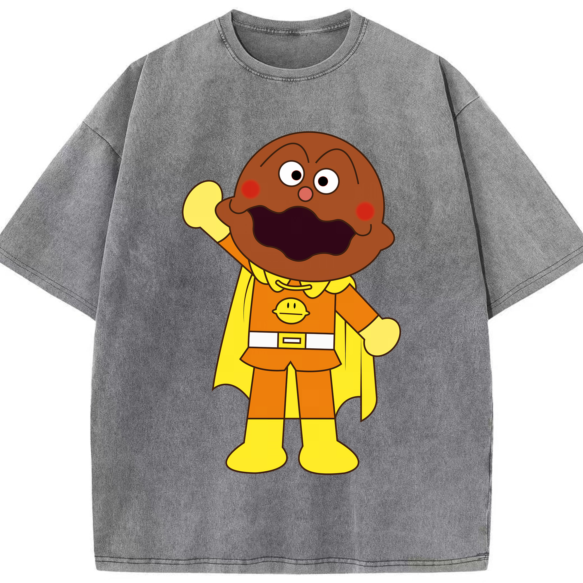 （画像用） アンパンマン Anpanman 綿100% ヴィンテージ風 半袖Tシャツ（フロントプリント）