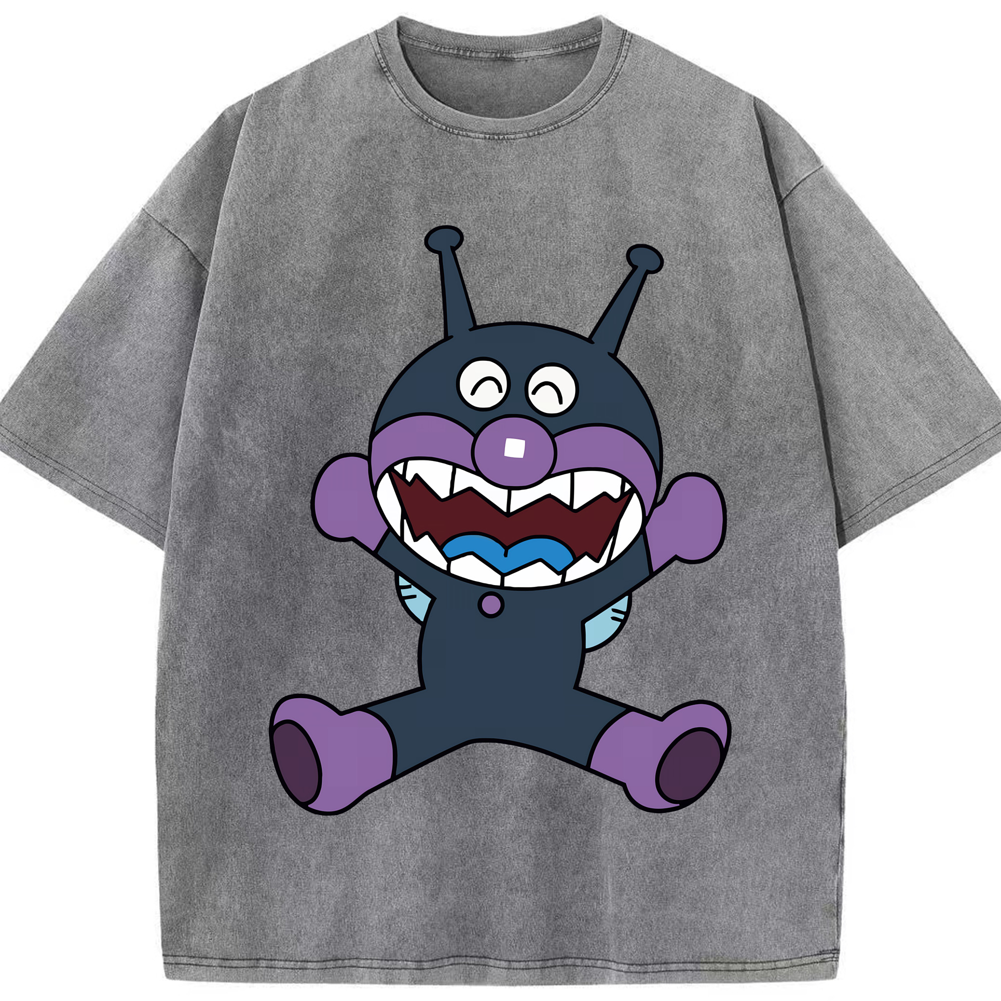 （画像用） アンパンマン Anpanman 綿100% ヴィンテージ風 半袖Tシャツ（フロントプリント）