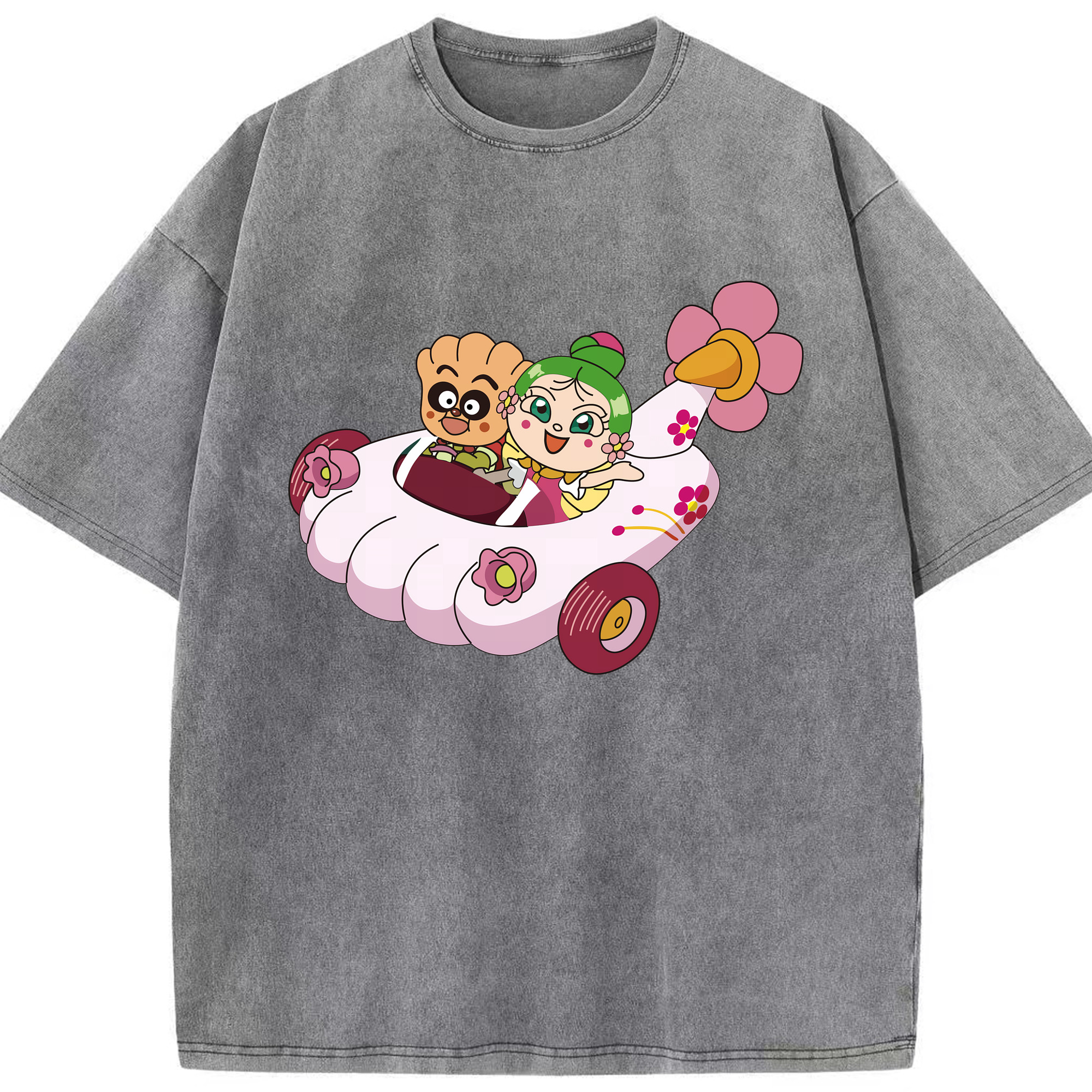 （画像用） アンパンマン Anpanman 綿100% ヴィンテージ風 半袖Tシャツ（フロントプリント）