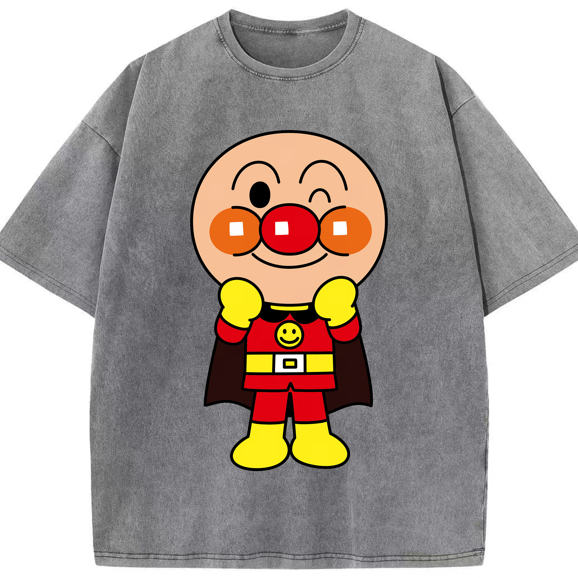 （画像用） アンパンマン Anpanman 綿100% ヴィンテージ風 半袖Tシャツ（フロントプリント）