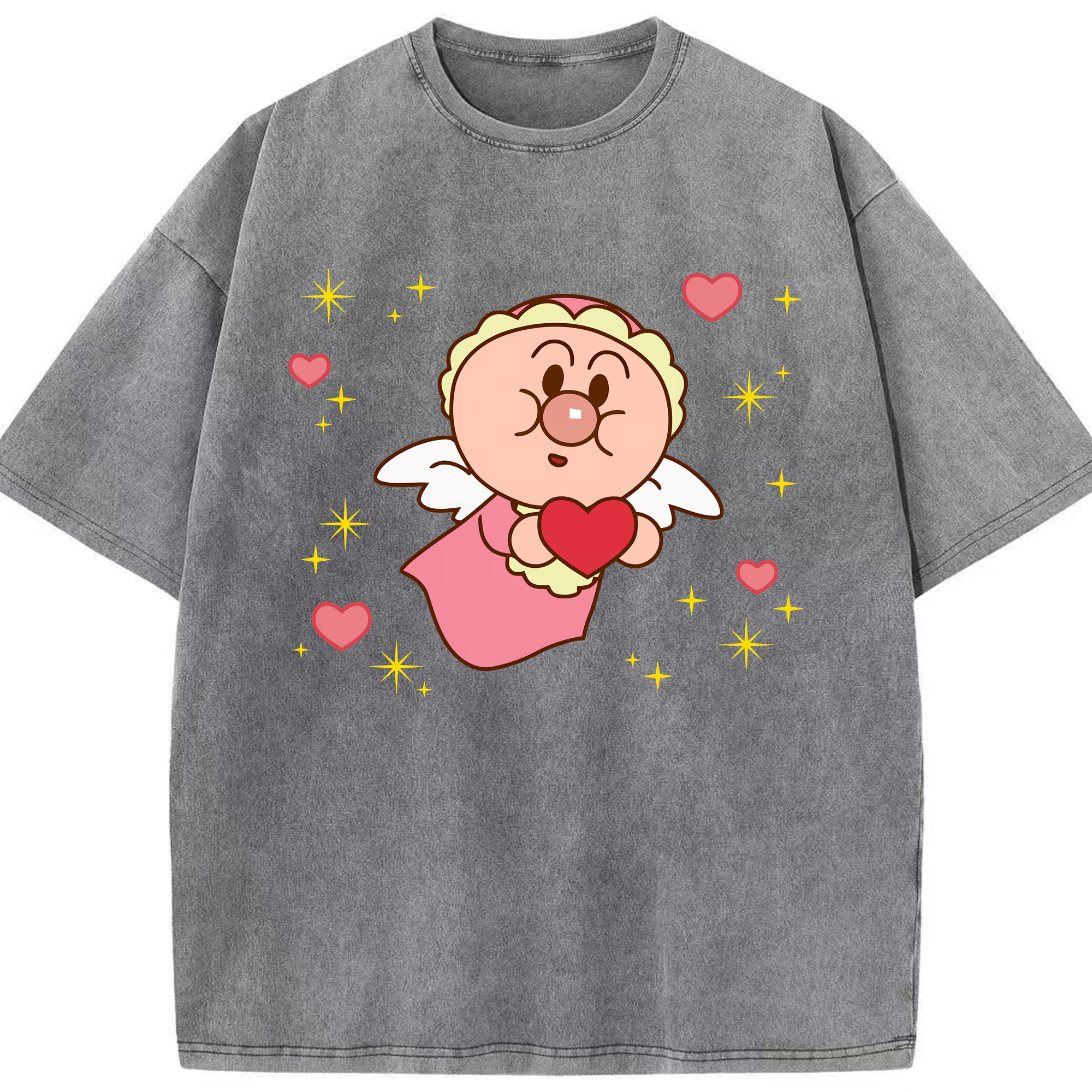 （画像用） アンパンマン Anpanman 綿100% ヴィンテージ風 半袖Tシャツ（フロントプリント）