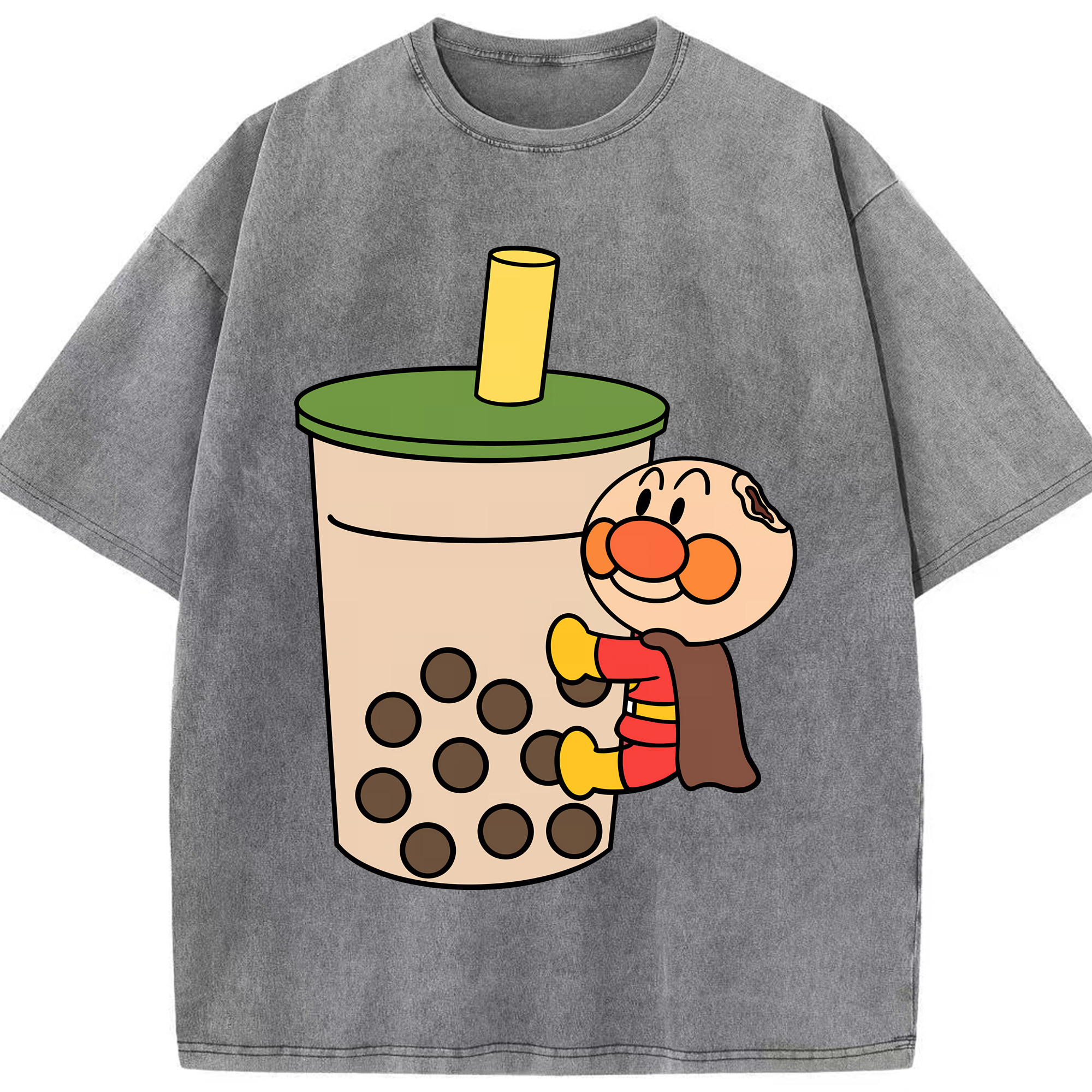 （画像用） アンパンマン Anpanman 綿100% ヴィンテージ風 半袖Tシャツ（フロントプリント）