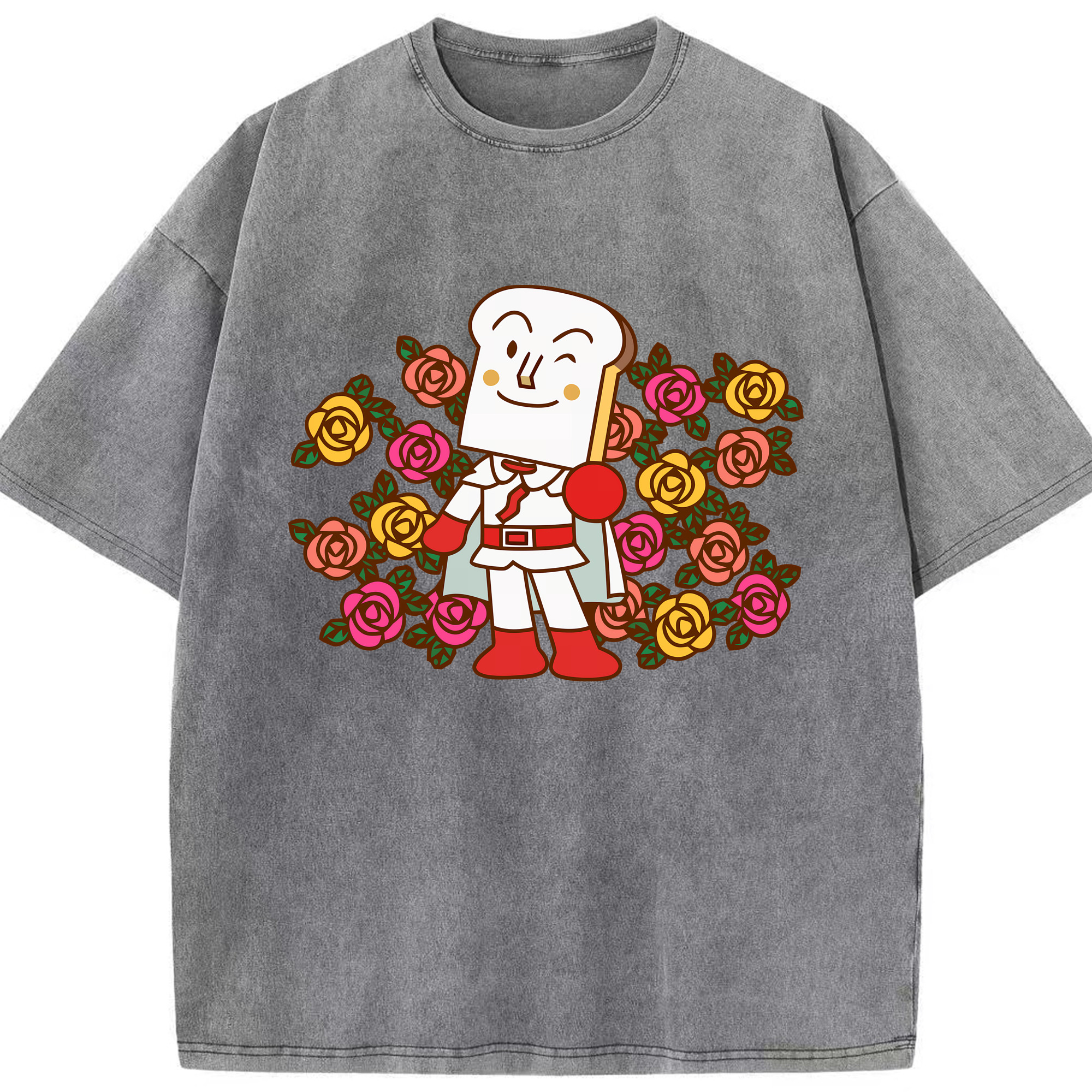 （画像用） アンパンマン Anpanman 綿100% ヴィンテージ風 半袖Tシャツ（フロントプリント）