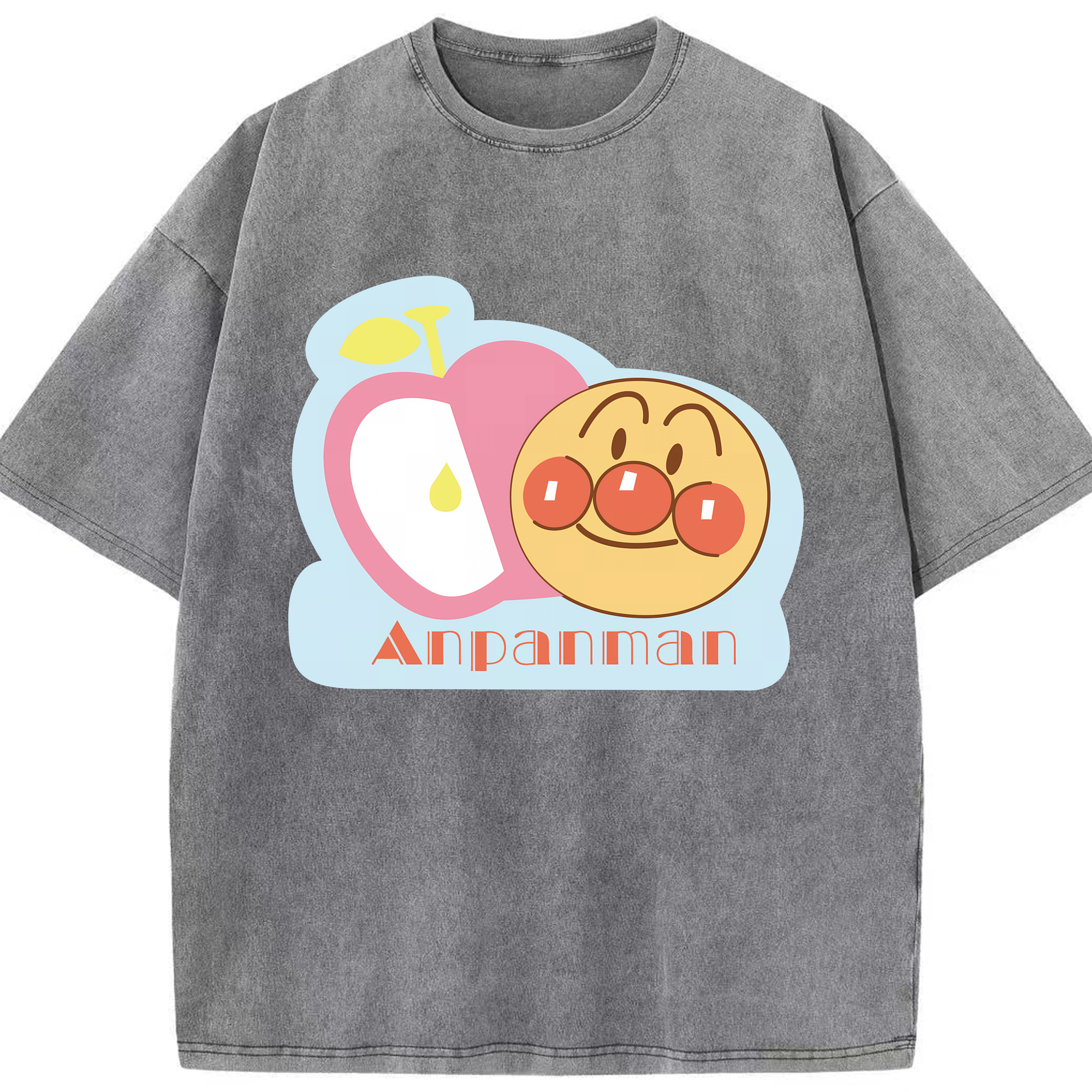 （画像用） アンパンマン Anpanman 綿100% ヴィンテージ風 半袖Tシャツ（フロントプリント）