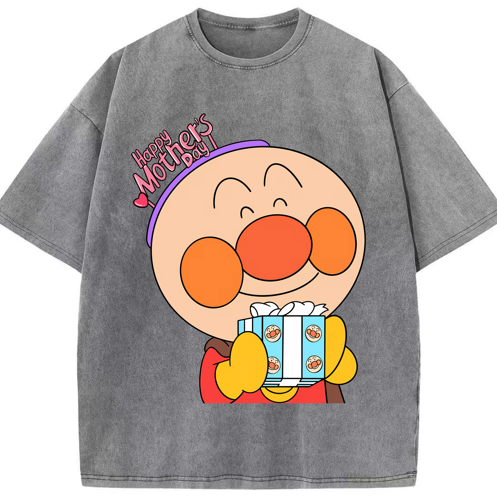 （画像用） アンパンマン Anpanman 綿100% ヴィンテージ風 半袖Tシャツ（フロントプリント）