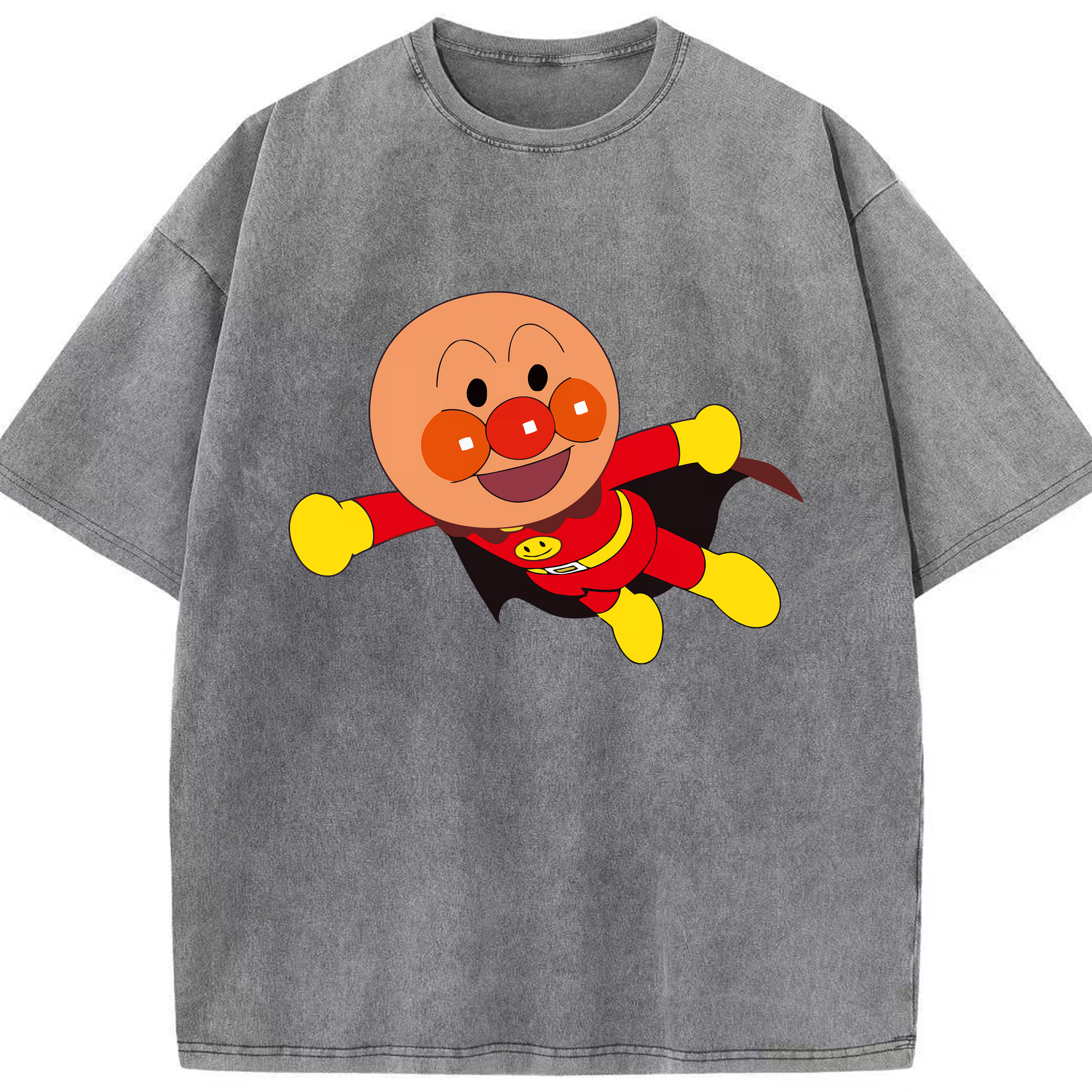 （画像用） アンパンマン Anpanman 綿100% ヴィンテージ風 半袖Tシャツ（フロントプリント）