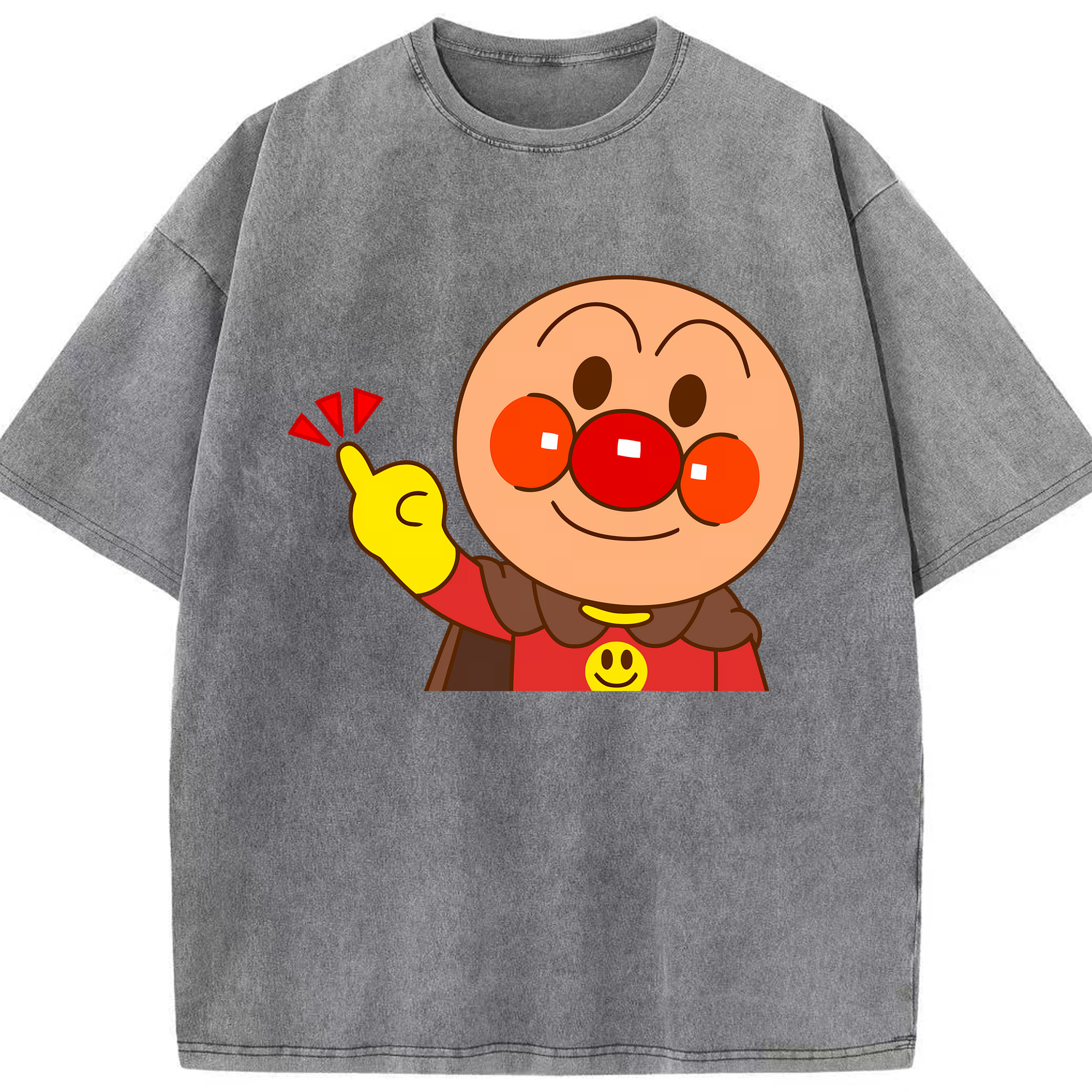 （画像用） アンパンマン Anpanman 綿100% ヴィンテージ風 半袖Tシャツ（フロントプリント）