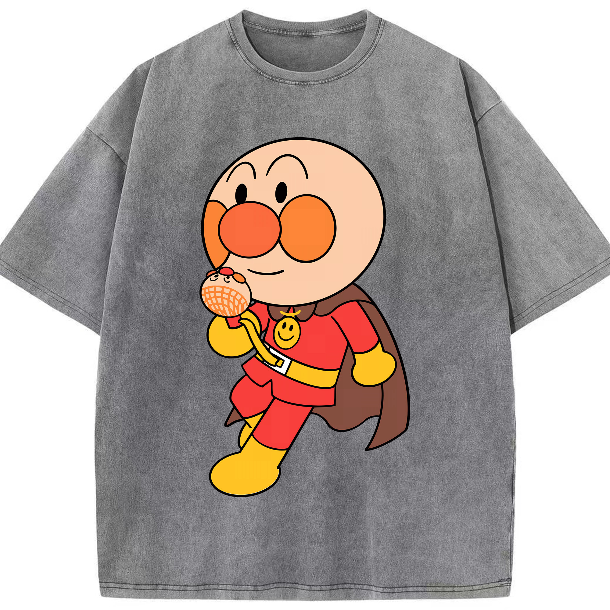 （画像用） アンパンマン Anpanman 綿100% ヴィンテージ風 半袖Tシャツ（フロントプリント）
