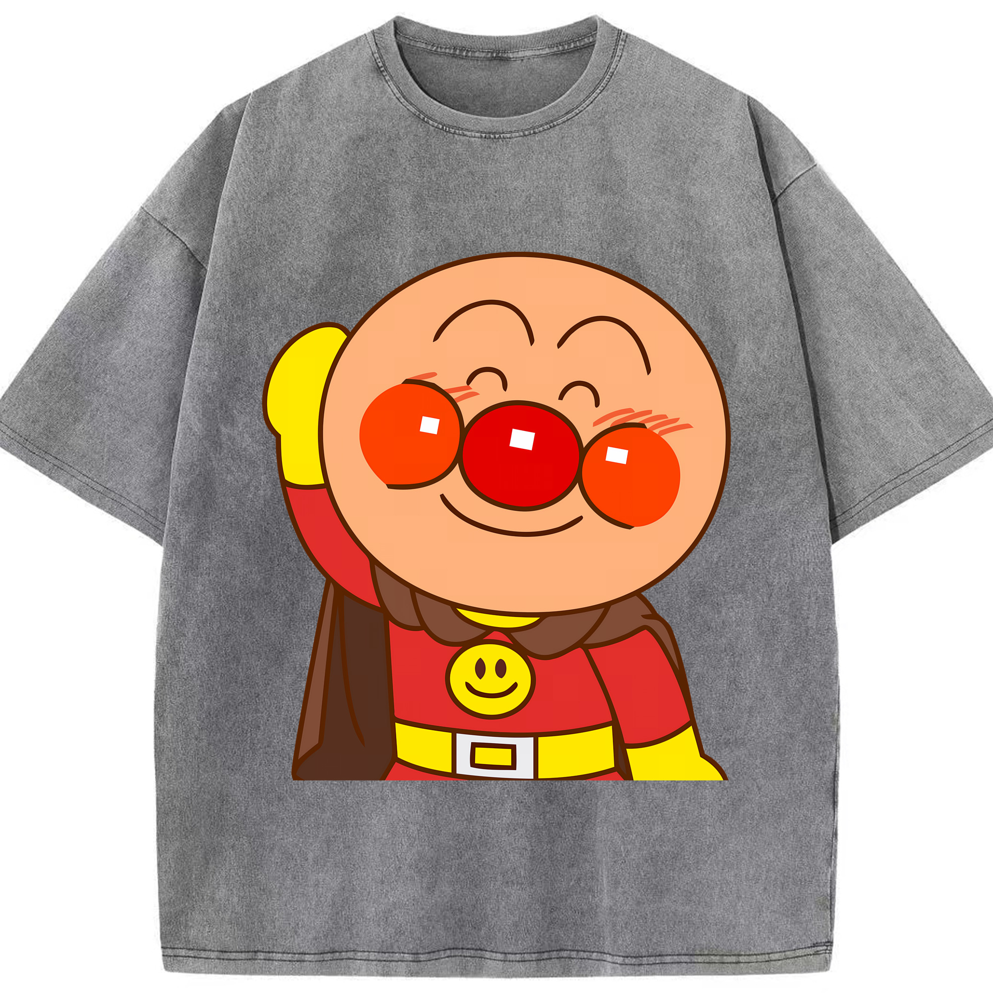 （画像用） アンパンマン Anpanman 綿100% ヴィンテージ風 半袖Tシャツ（フロントプリント）