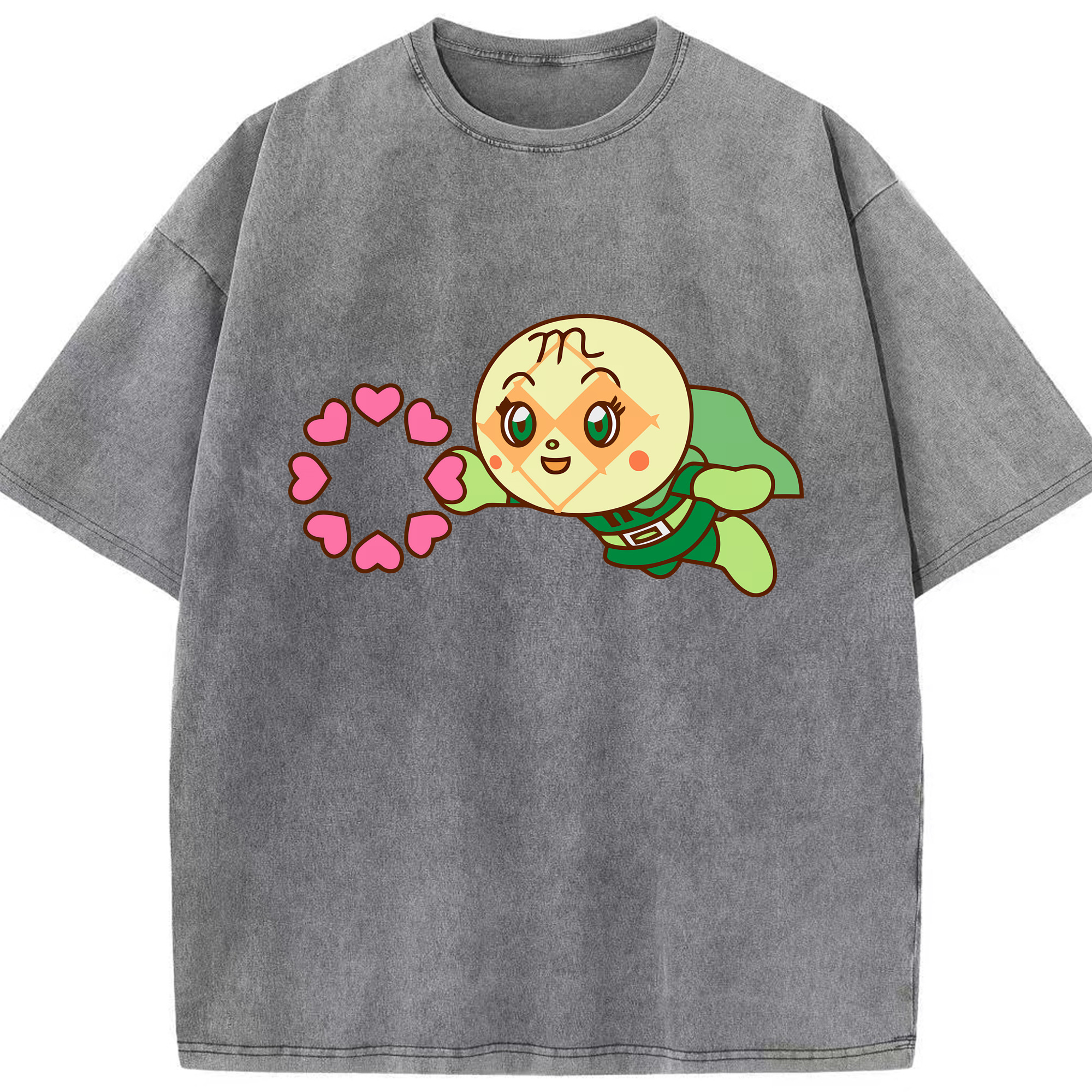 （画像用） アンパンマン Anpanman 綿100% ヴィンテージ風 半袖Tシャツ（フロントプリント）