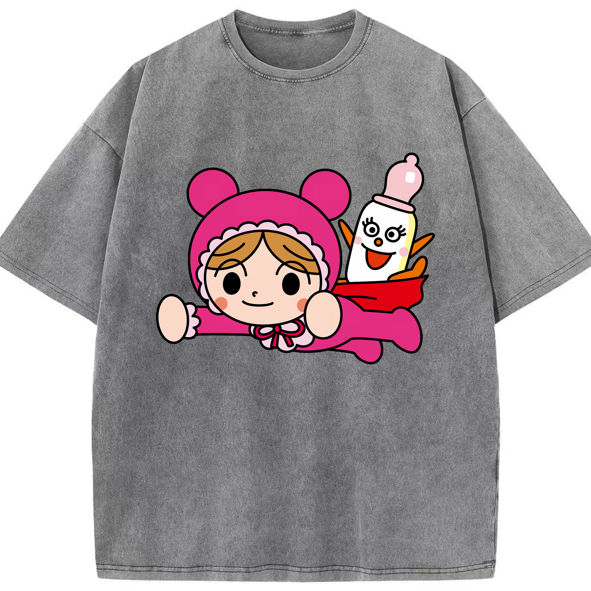 （画像用） アンパンマン Anpanman 綿100% ヴィンテージ風 半袖Tシャツ（フロントプリント）
