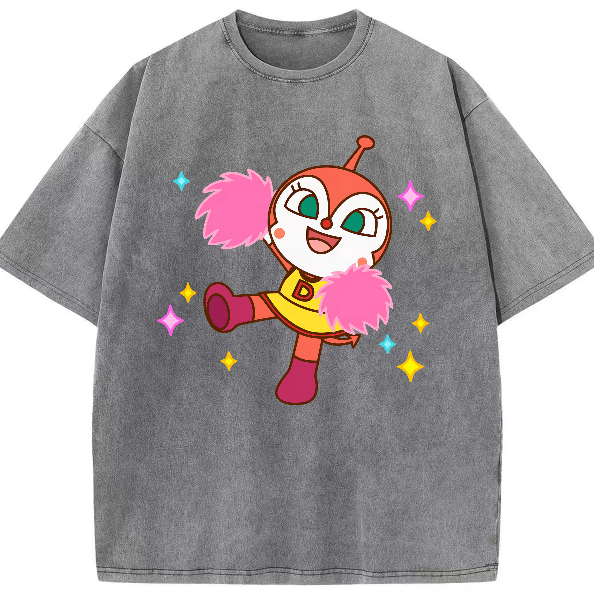 （画像用） アンパンマン Anpanman 綿100% ヴィンテージ風 半袖Tシャツ（フロントプリント）