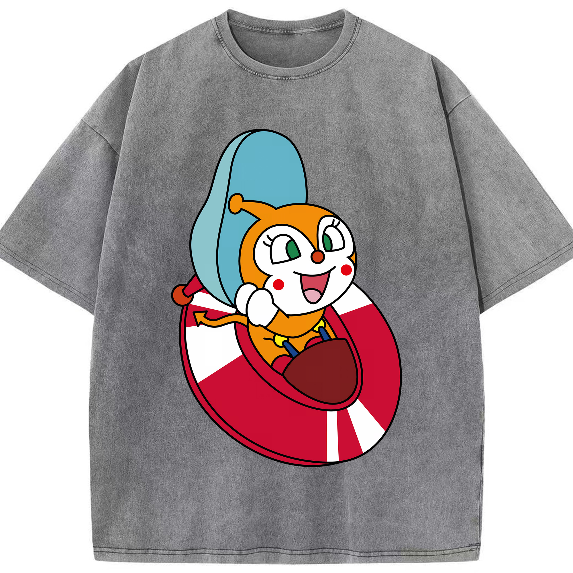 （画像用） アンパンマン Anpanman 綿100% ヴィンテージ風 半袖Tシャツ（フロントプリント）