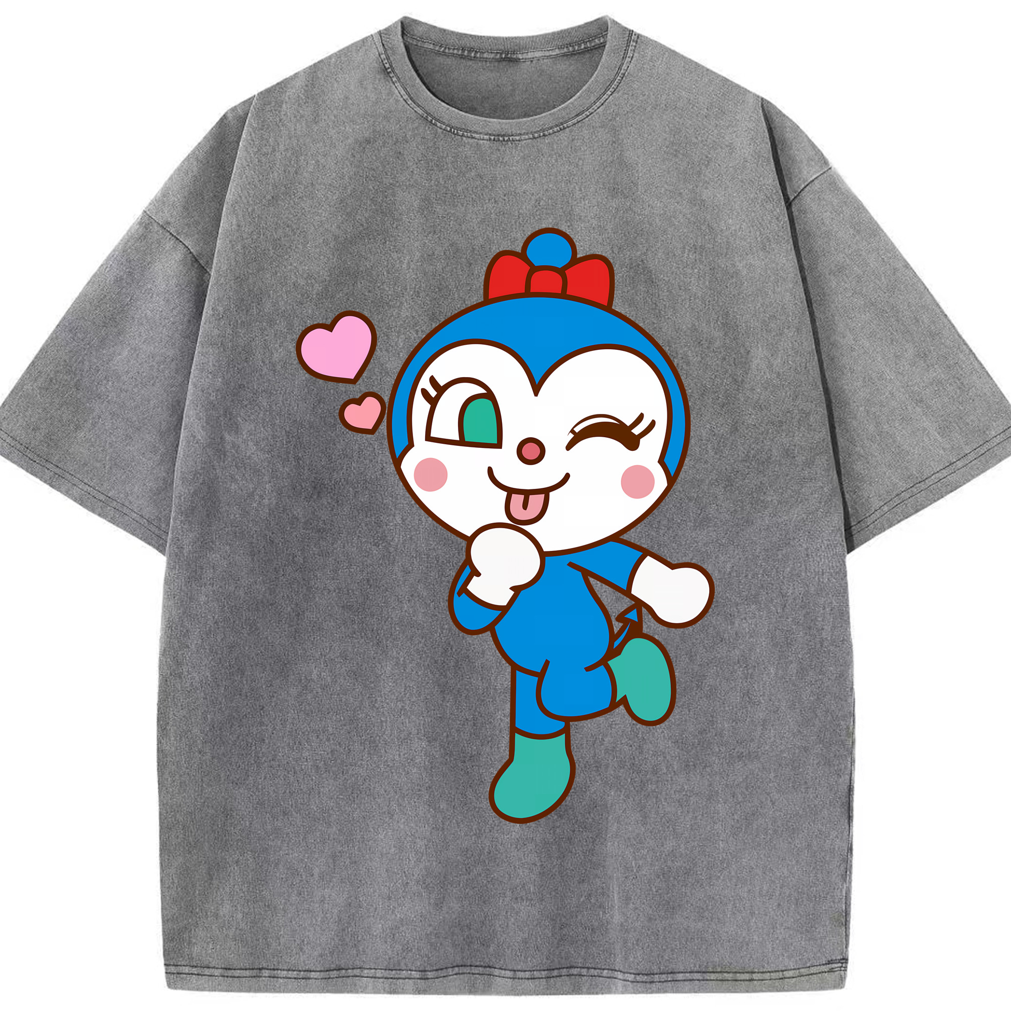 （画像用） アンパンマン Anpanman 綿100% ヴィンテージ風 半袖Tシャツ（フロントプリント）