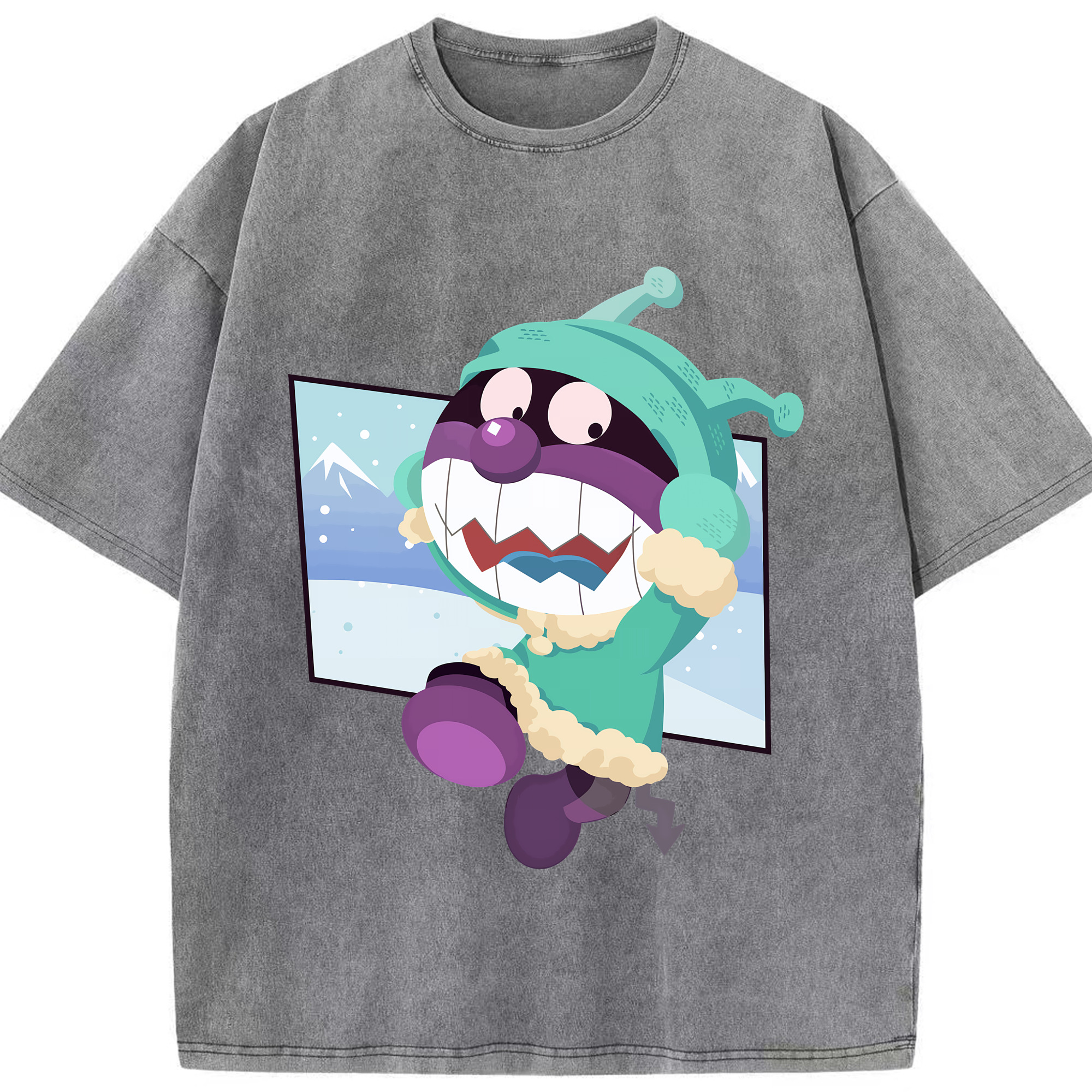 （画像用） アンパンマン Anpanman 綿100% ヴィンテージ風 半袖Tシャツ（フロントプリント）