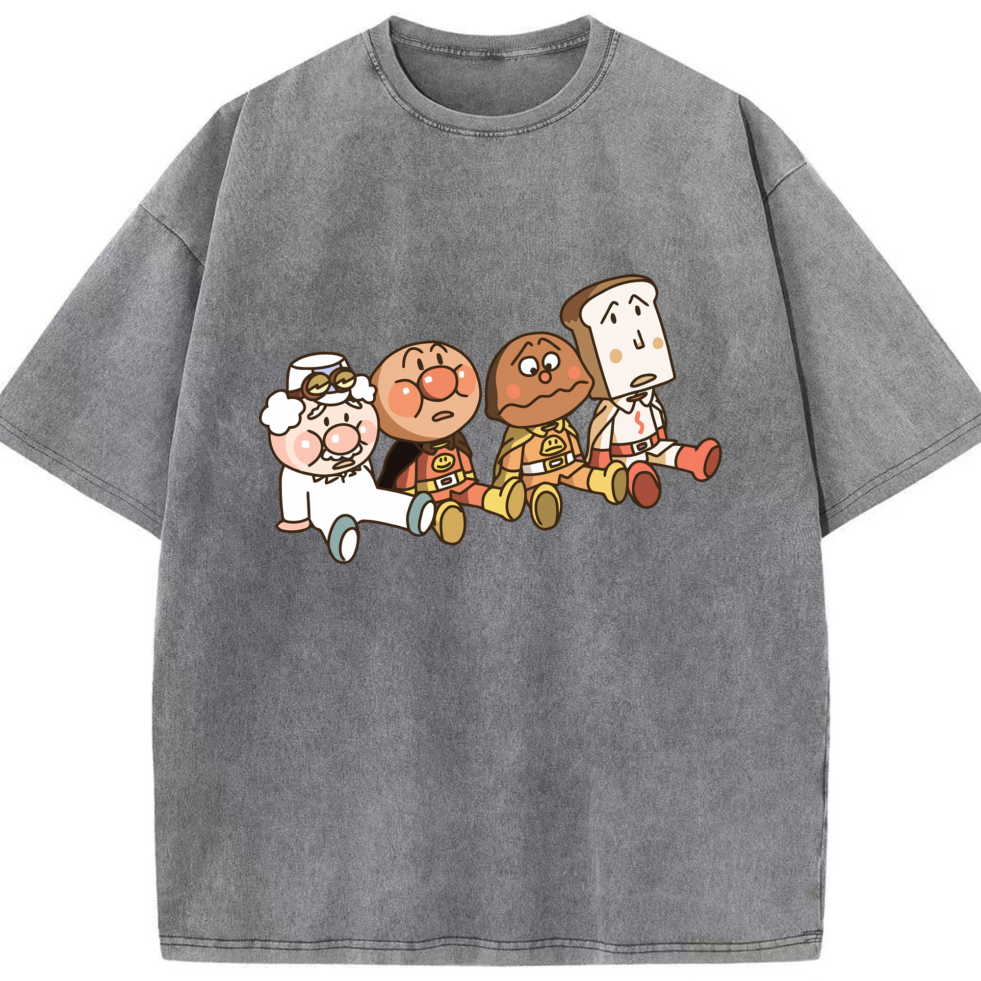（画像用） アンパンマン Anpanman 綿100% ヴィンテージ風 半袖Tシャツ（フロントプリント）