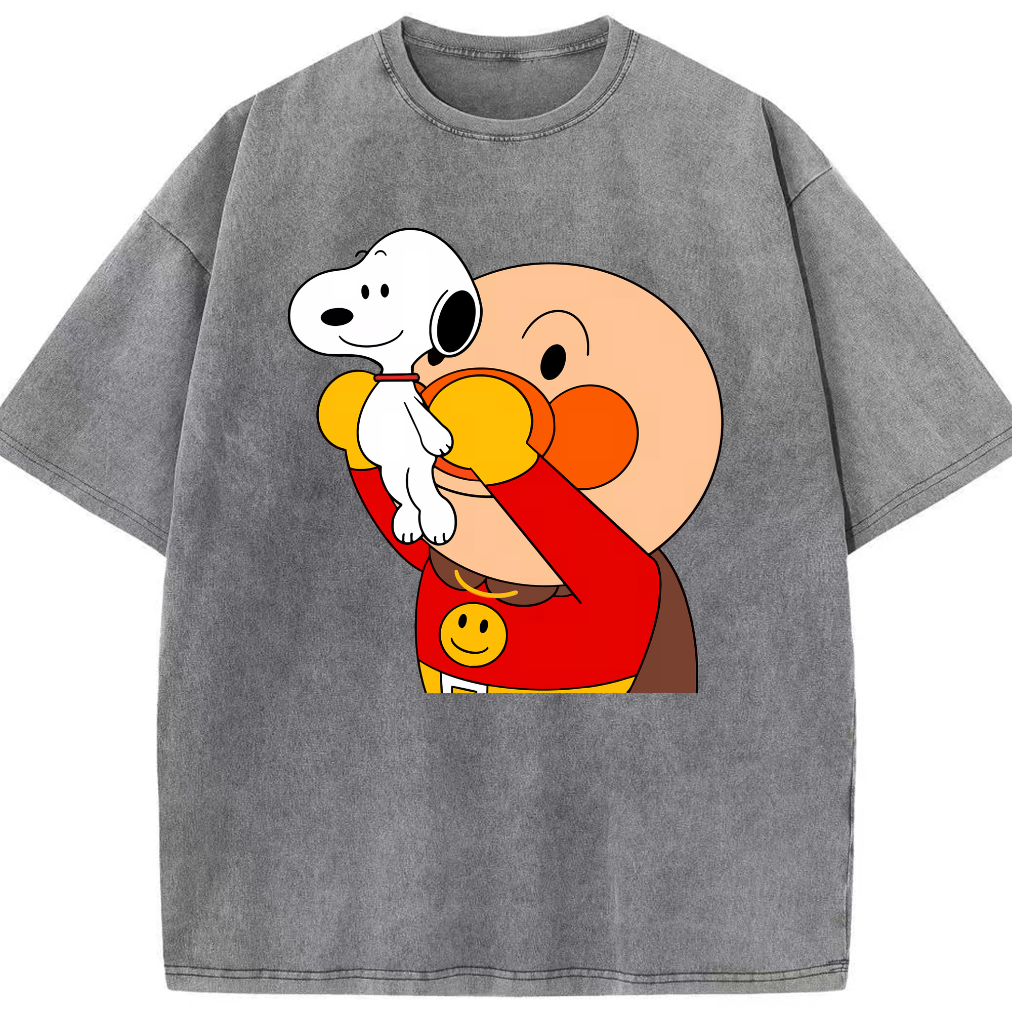 （画像用） アンパンマン Anpanman 綿100% ヴィンテージ風 半袖Tシャツ（フロントプリント）