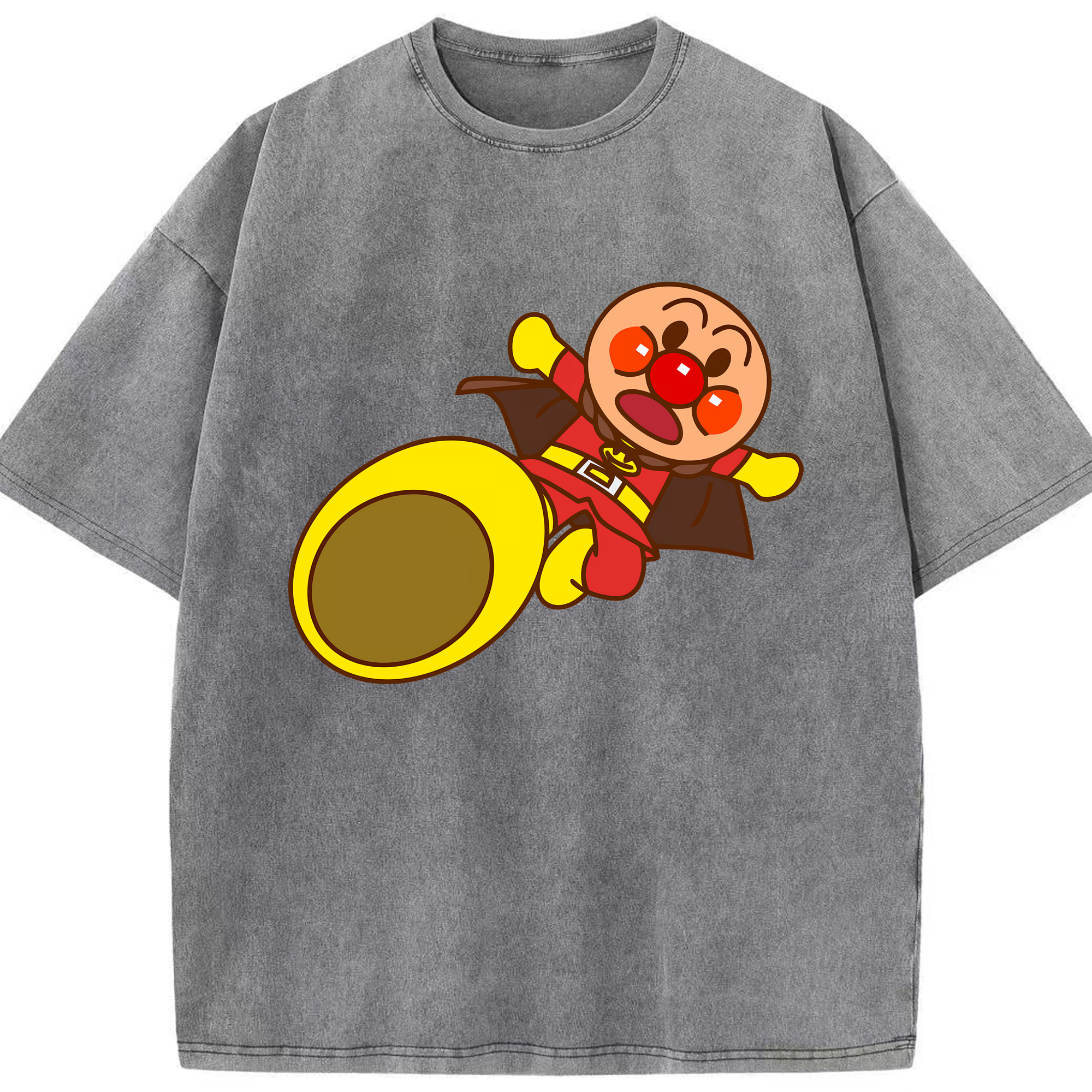 （画像用） アンパンマン Anpanman 綿100% ヴィンテージ風 半袖Tシャツ（フロントプリント）