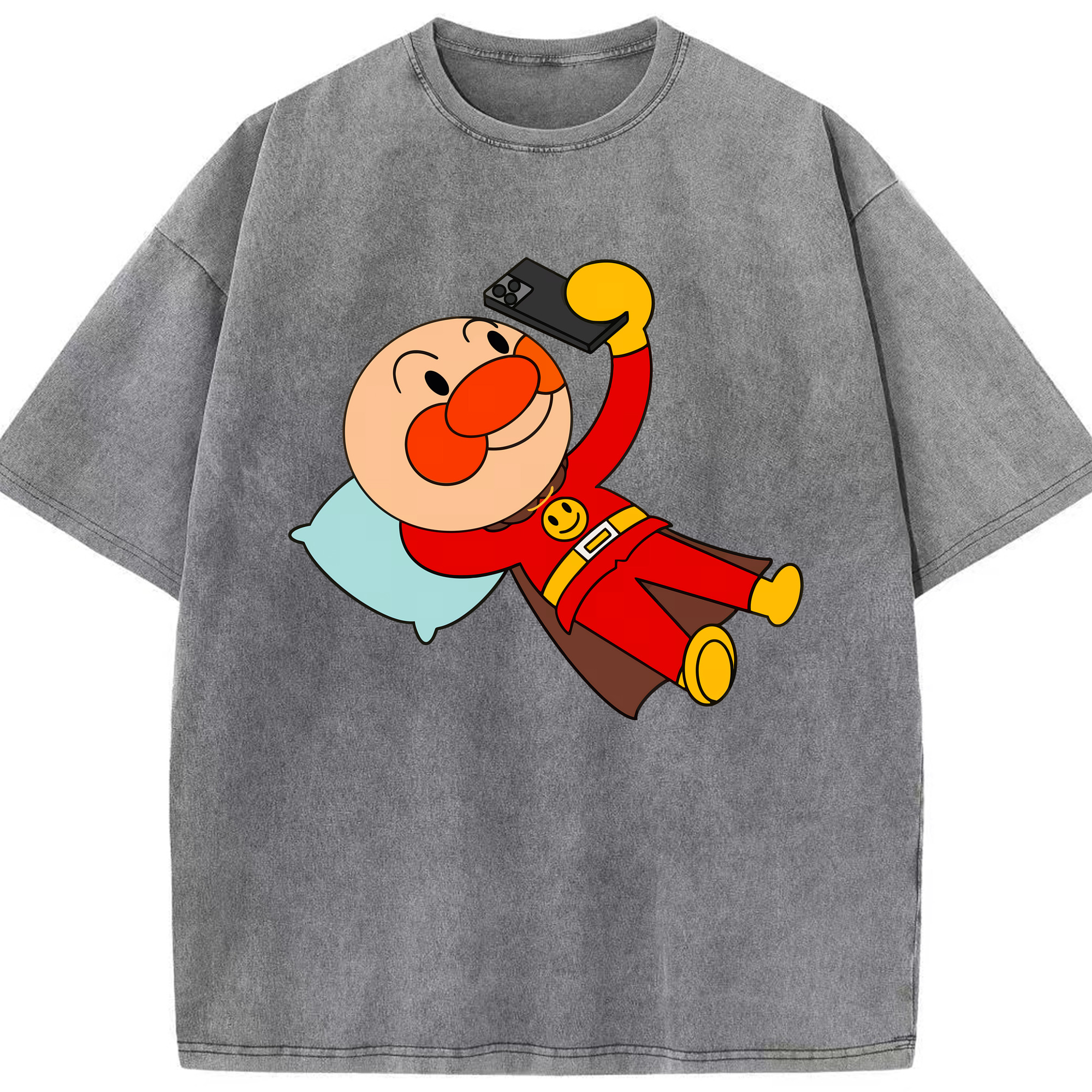 （画像用） アンパンマン Anpanman 綿100% ヴィンテージ風 半袖Tシャツ（フロントプリント）