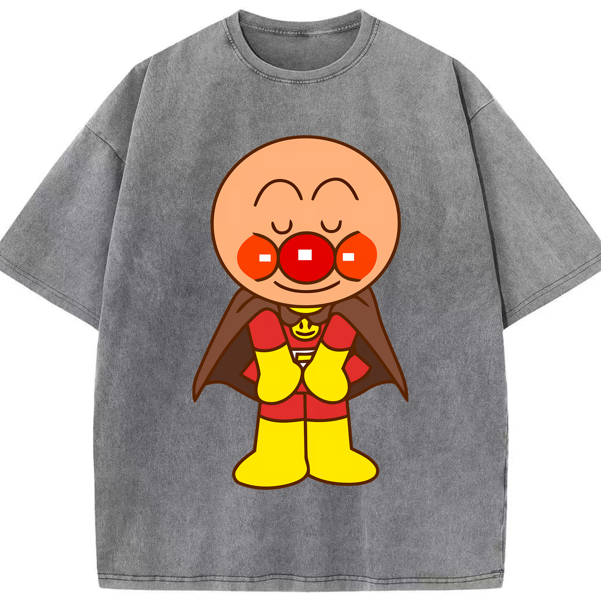 （画像用） アンパンマン Anpanman 綿100% ヴィンテージ風 半袖Tシャツ（フロントプリント）