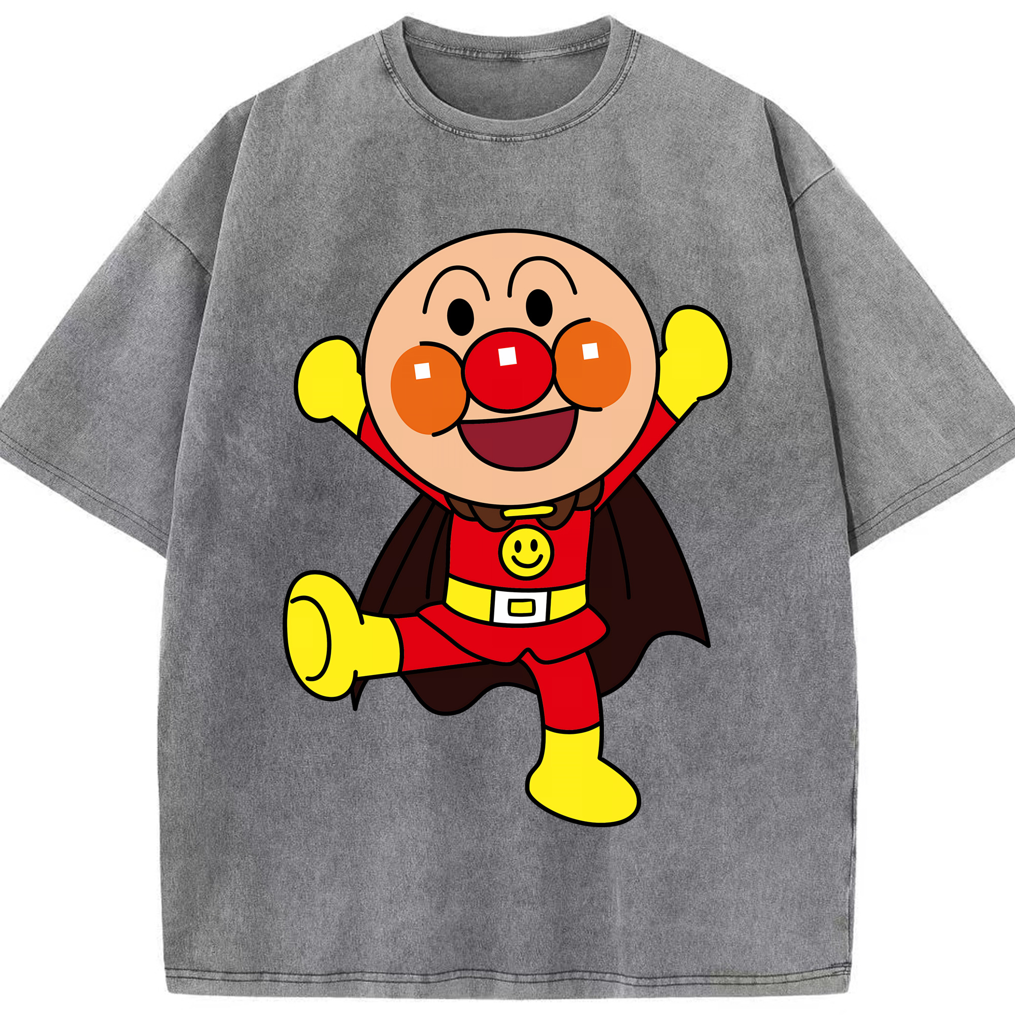 （画像用） アンパンマン Anpanman 綿100% ヴィンテージ風 半袖Tシャツ（フロントプリント）
