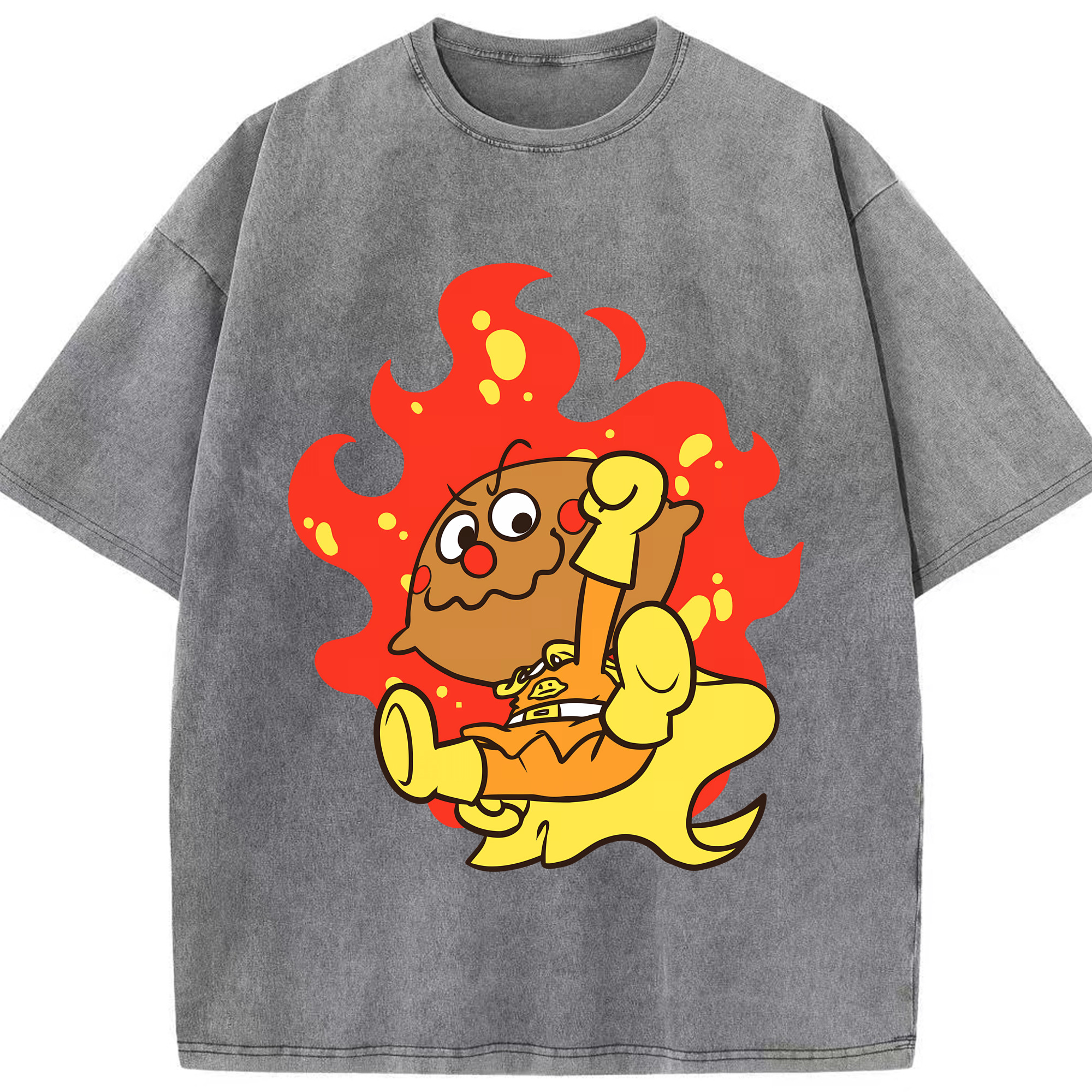 （画像用） アンパンマン Anpanman 綿100% ヴィンテージ風 半袖Tシャツ（フロントプリント）
