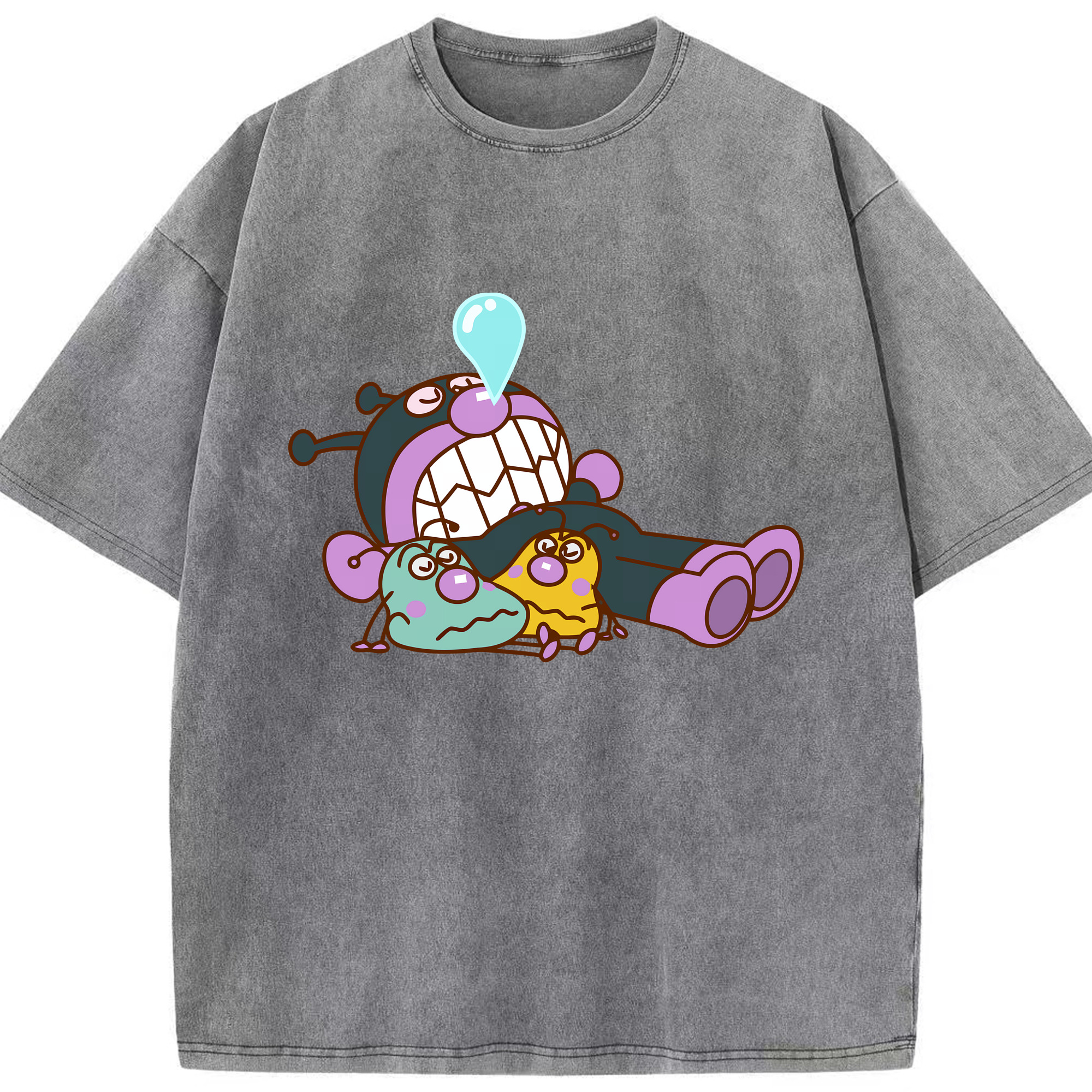 （画像用） アンパンマン Anpanman 綿100% ヴィンテージ風 半袖Tシャツ（フロントプリント）