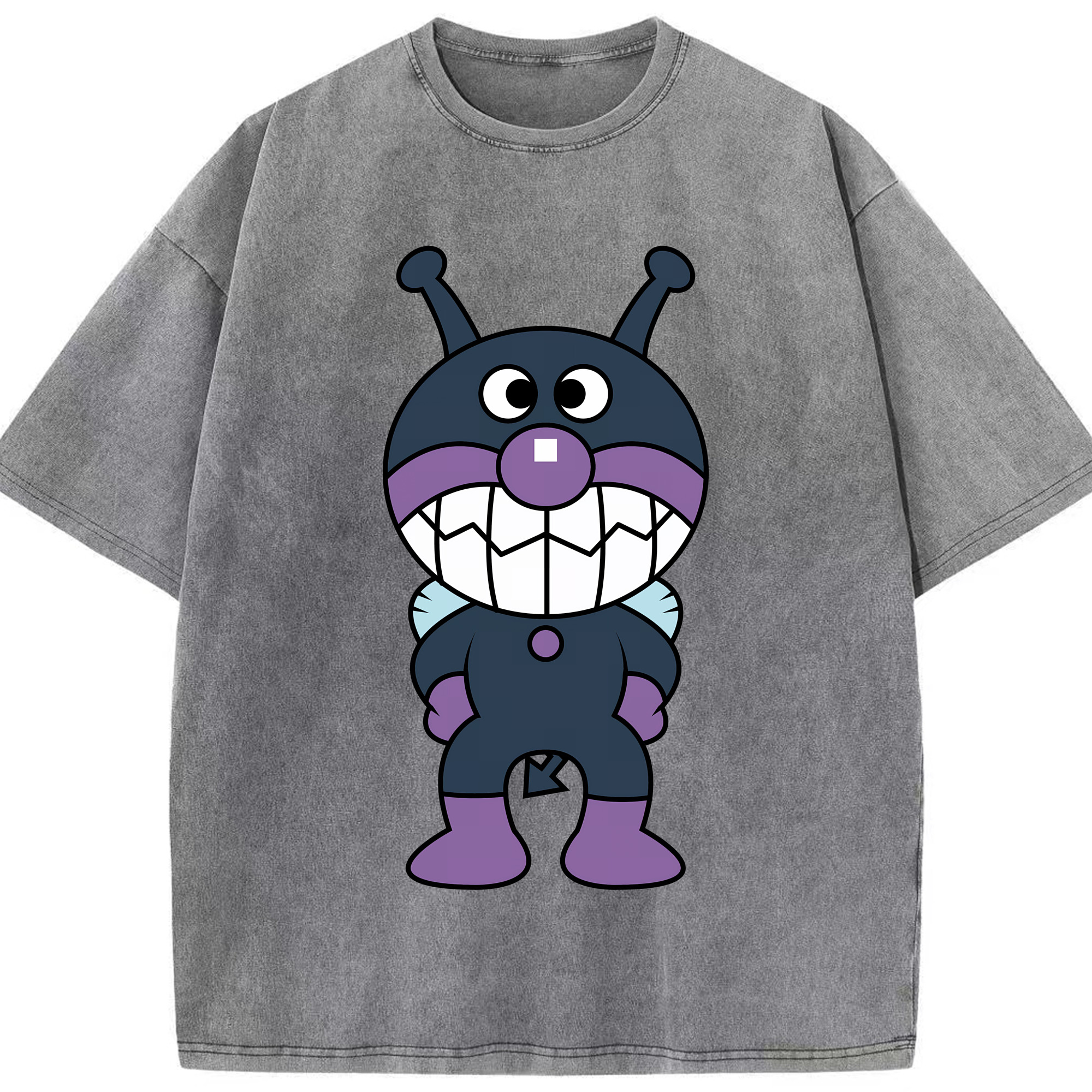 （画像用） アンパンマン Anpanman 綿100% ヴィンテージ風 半袖Tシャツ（フロントプリント）
